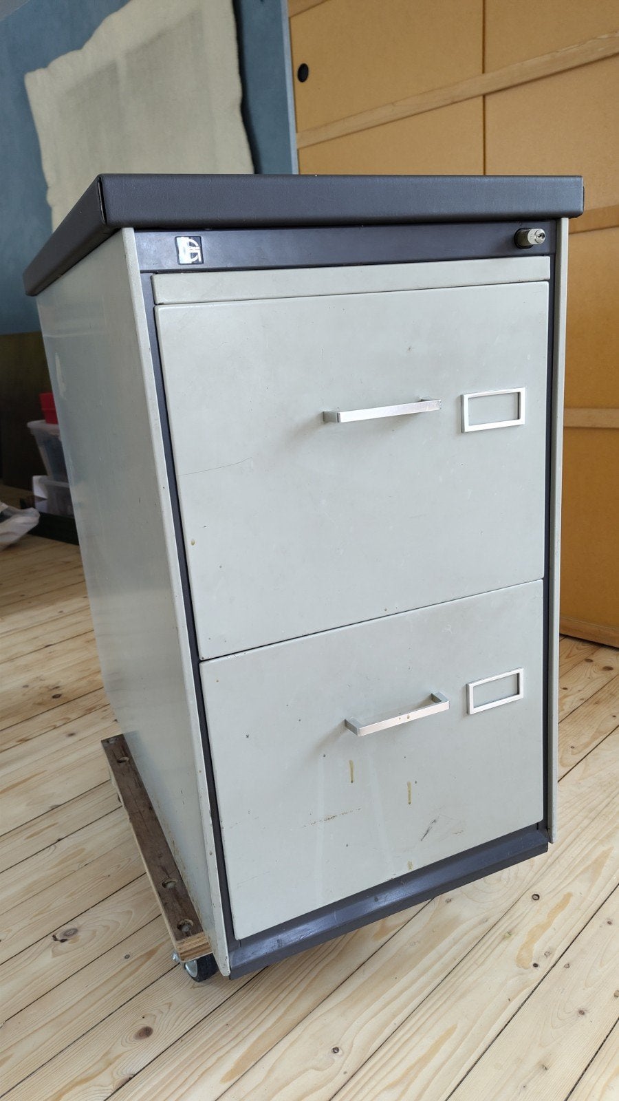 Gispen archiefkast, 2 laden,, Huis en Inrichting, Kasten | Roldeurkasten en Archiefkasten, Gebruikt, Minder dan 100 cm, 50 tot 100 cm