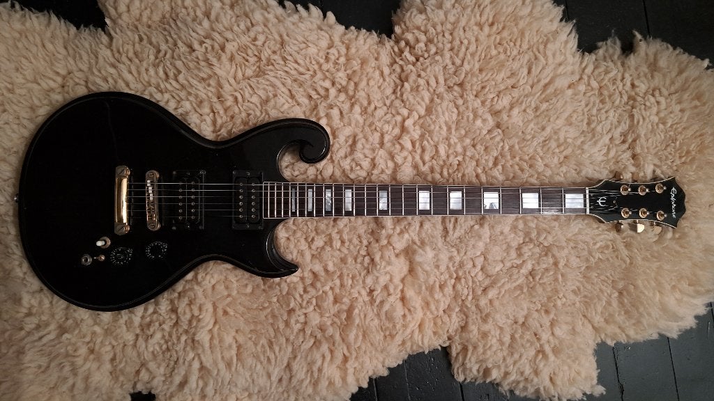 Epiphone Scroll SC550 1976-1979, Ophalen, Gebruikt, Solid body, Epiphone