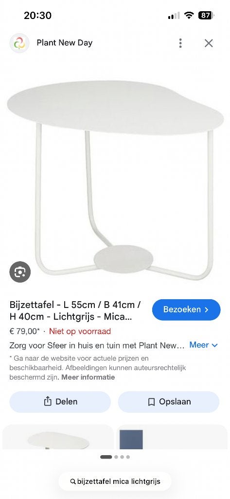 Partij bijzettafel bijzettafels 15 stuks, Minder dan 55 cm, Nieuw, Overige vormen, Ophalen