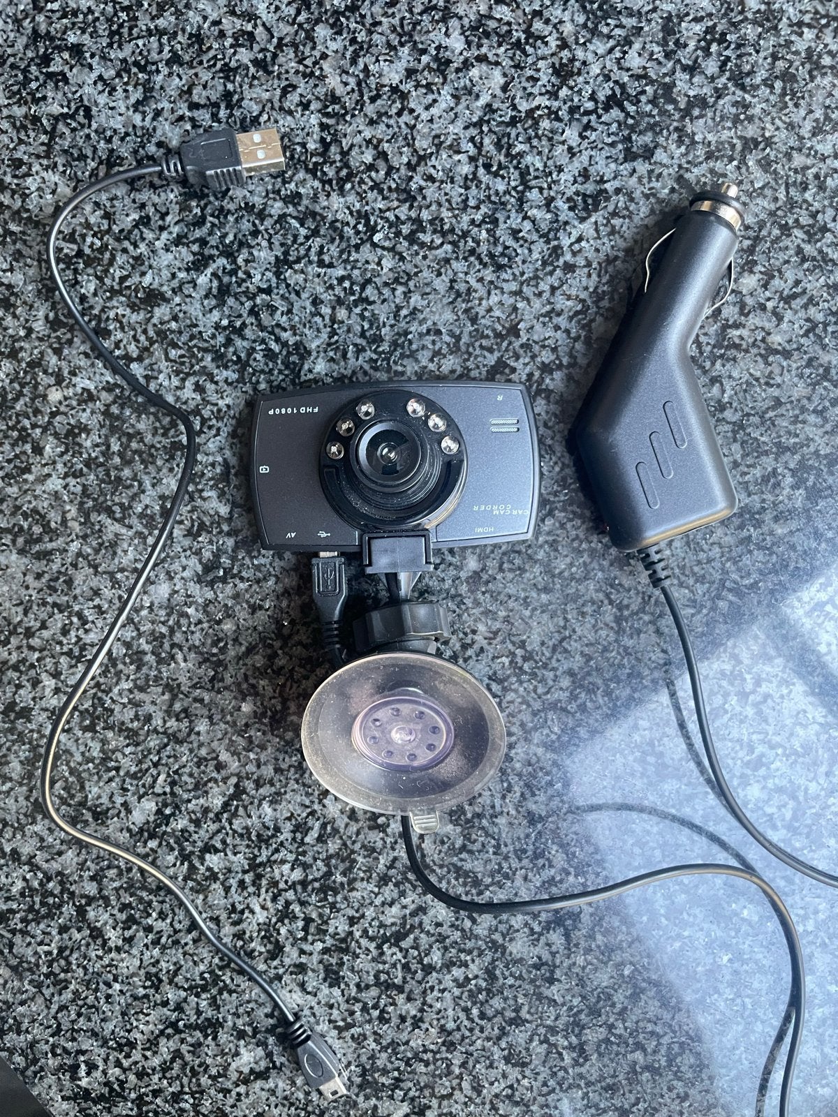 Dashcam Full HD 1080P met zuignap en autolader, Ophalen of Verzenden, Gebruikt