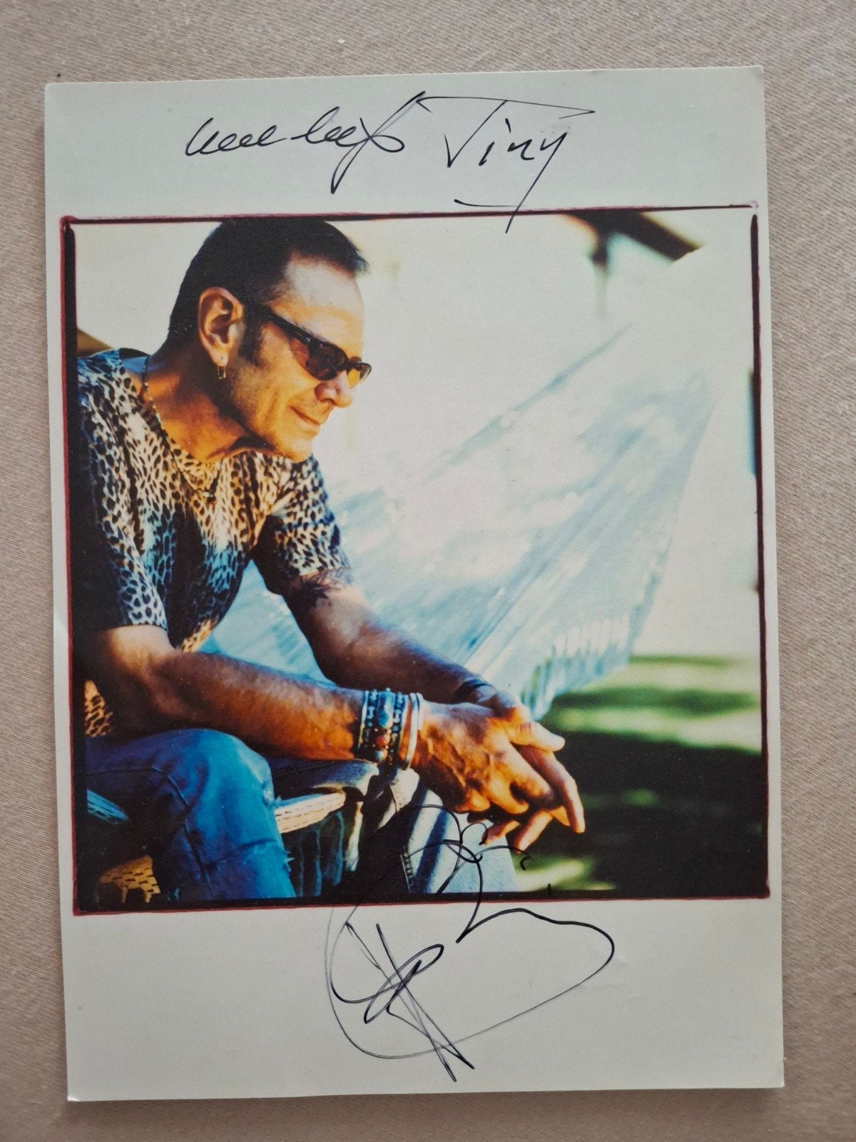 Rob de Nijs kaart met handtekening, Verzamelen, Ophalen of Verzenden, Zo goed als nieuw, Foto of Kaart, Gesigneerd