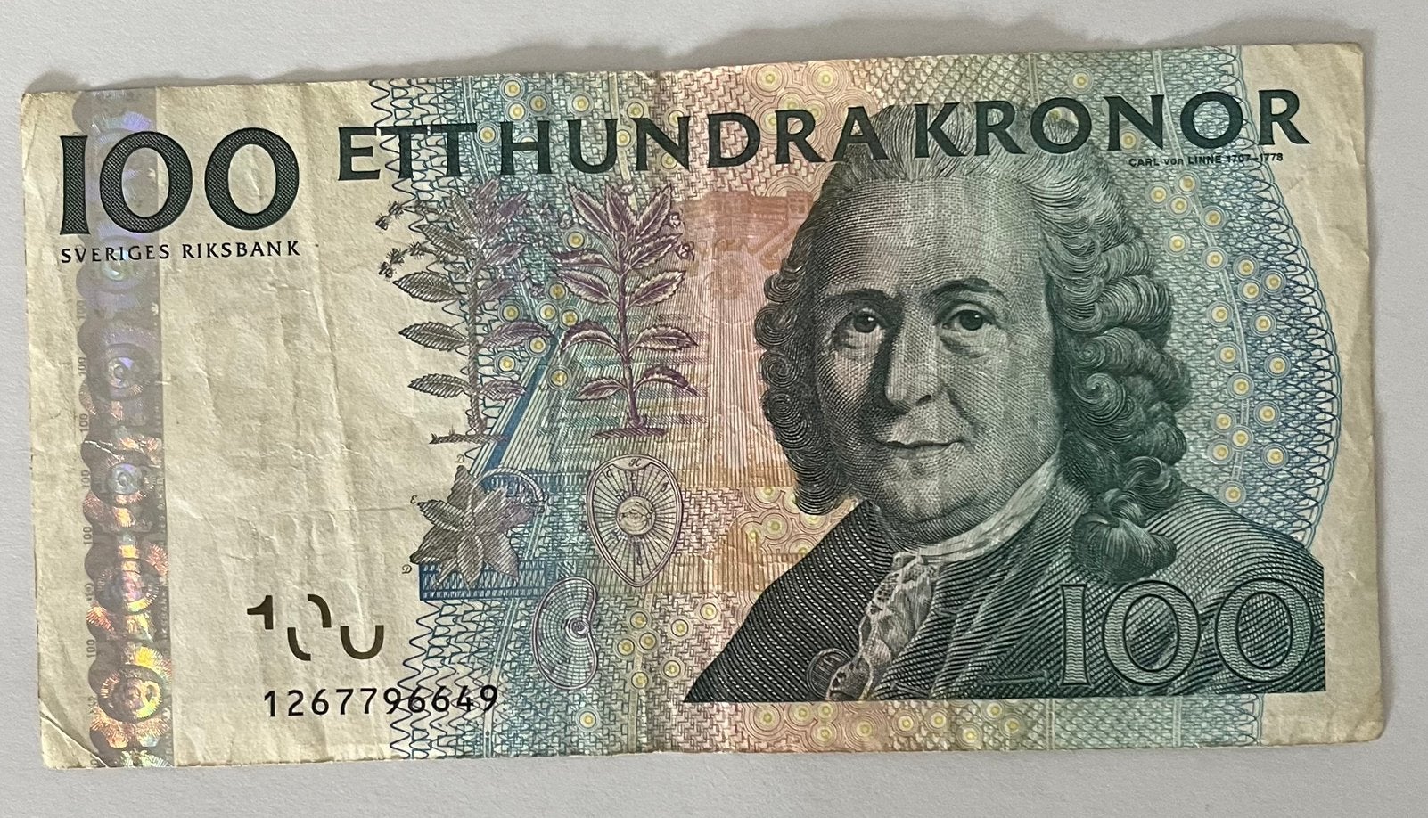 Zweden 100 Kroon gebruikte staat (1), Postzegels en Munten, Verzenden, Overige landen