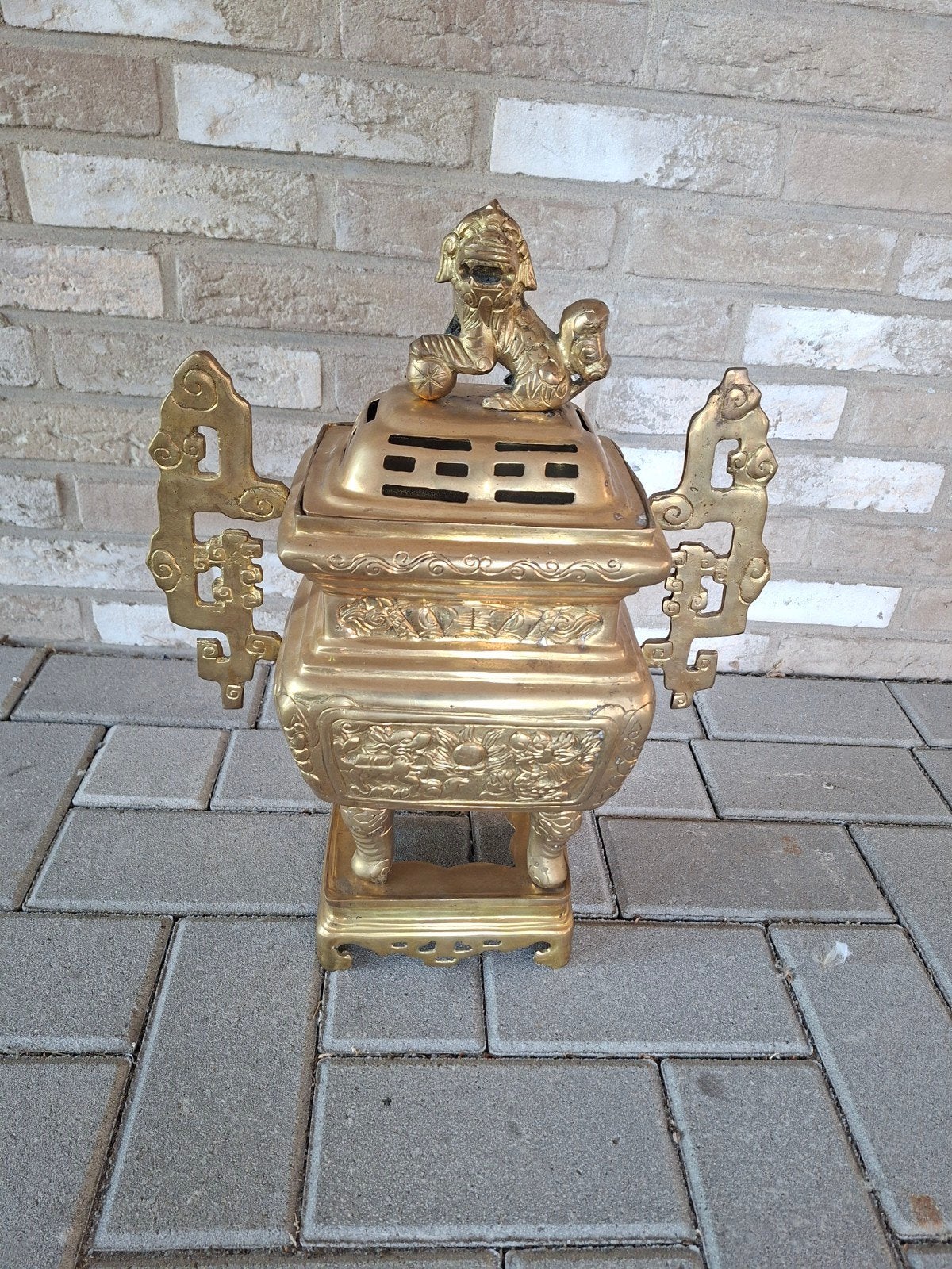 Antieke Chinese wierookbrander van messing, Antiek en Kunst, Antiek | Koper en Brons, Ophalen