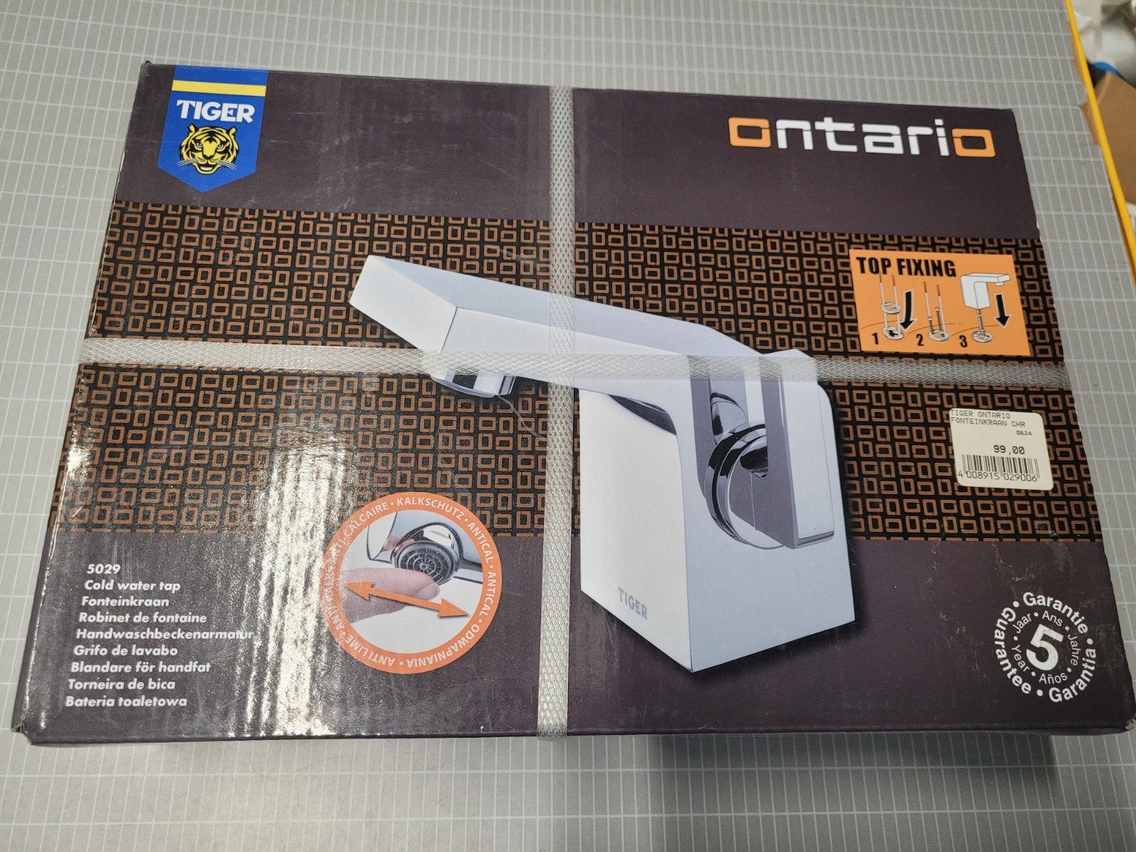 Tiger Ontario wastafelkraan nieuw in doos, Doe-het-zelf en Verbouw, Sanitair, Nieuw, Kraan, Chroom, Ophalen of Verzenden