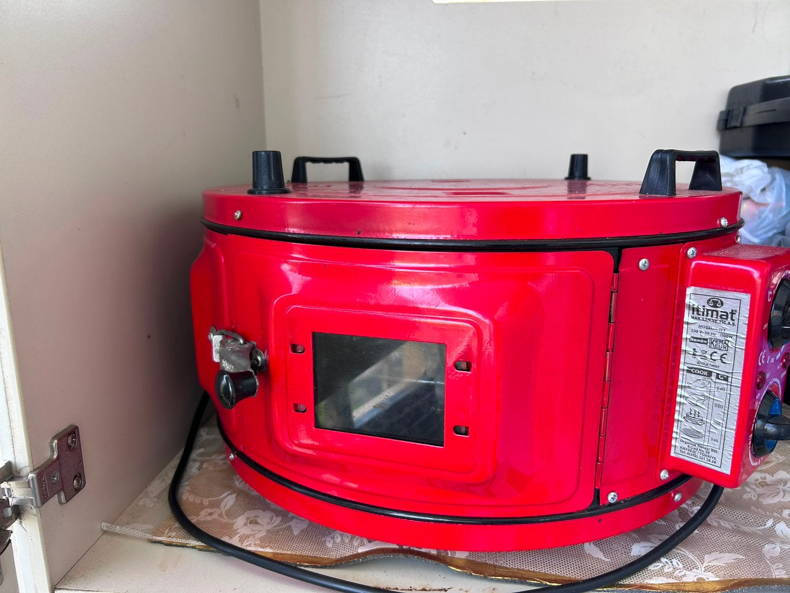 Itimat Pizzaoven I-11T, Witgoed en Apparatuur, Ovens, Ophalen, Zo goed als nieuw, Minder dan 45 cm