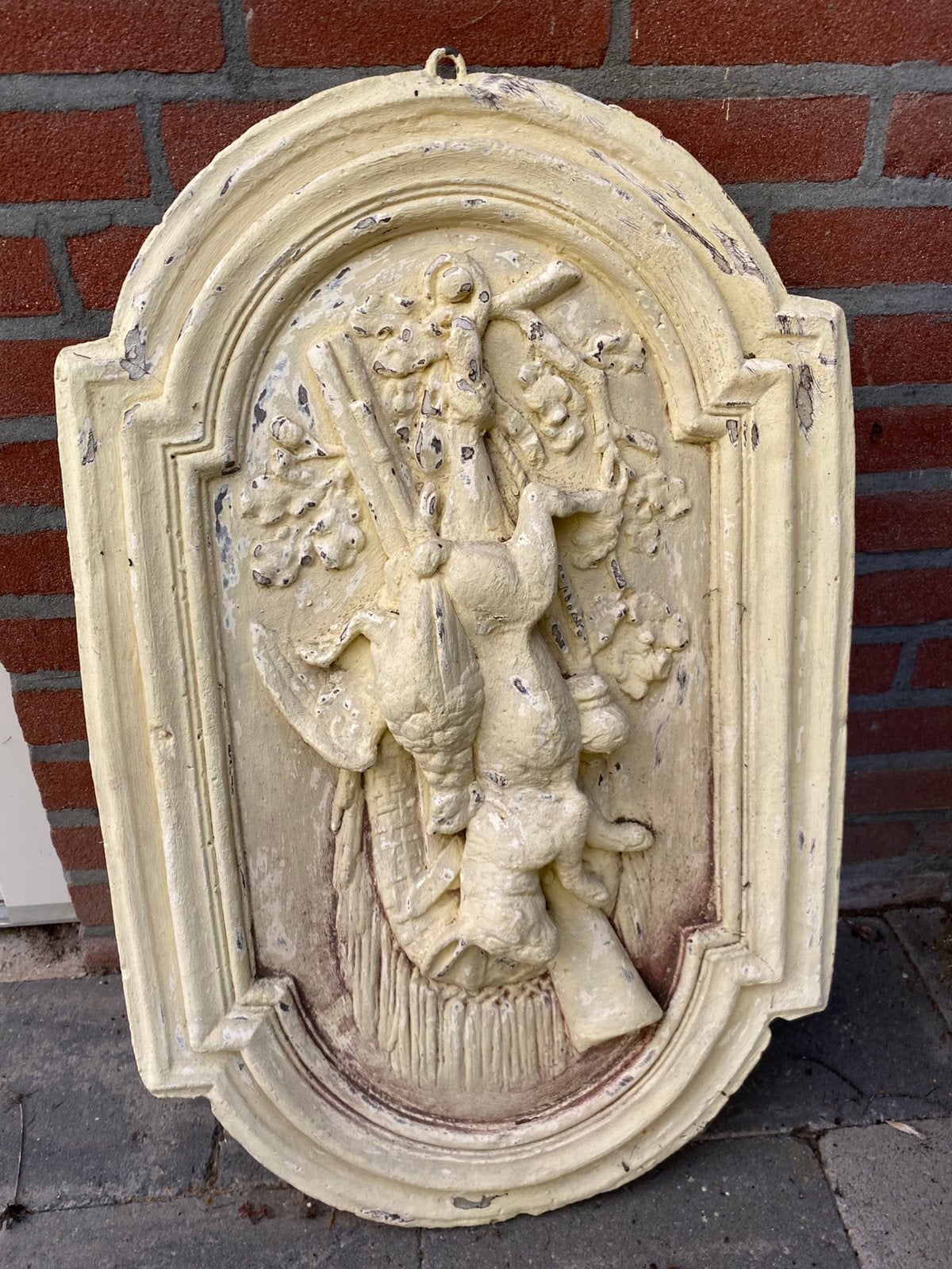 Betonnen jacht tafereel wandbord 77x48 cm, Ophalen