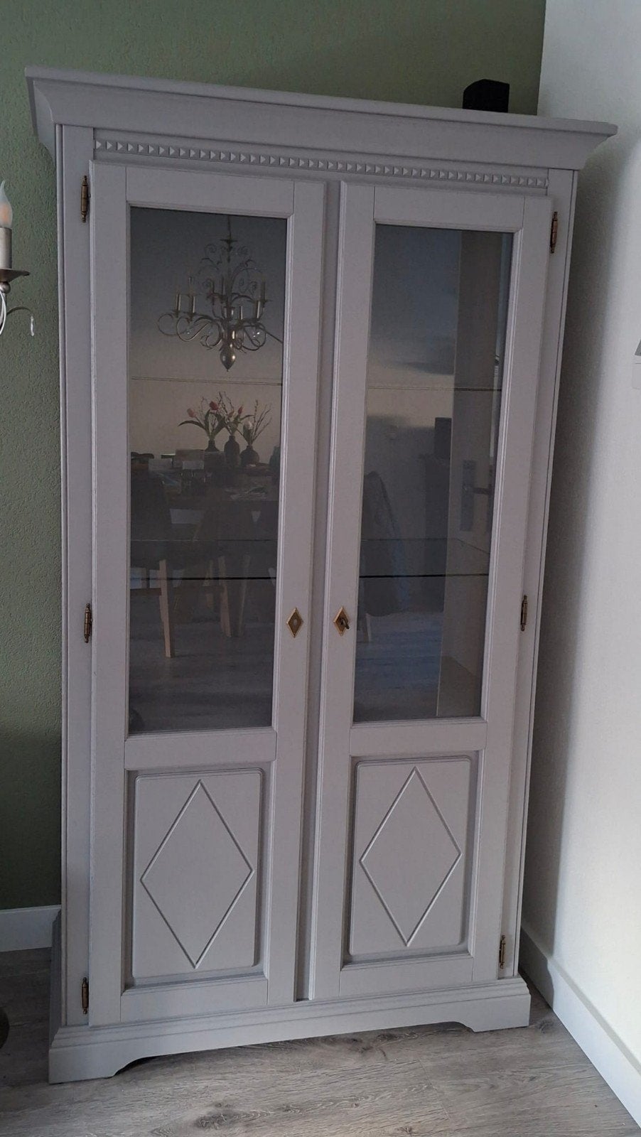 vitrine kast, grijs, Ophalen, Gebruikt, Onbekend, 50 tot 100 cm