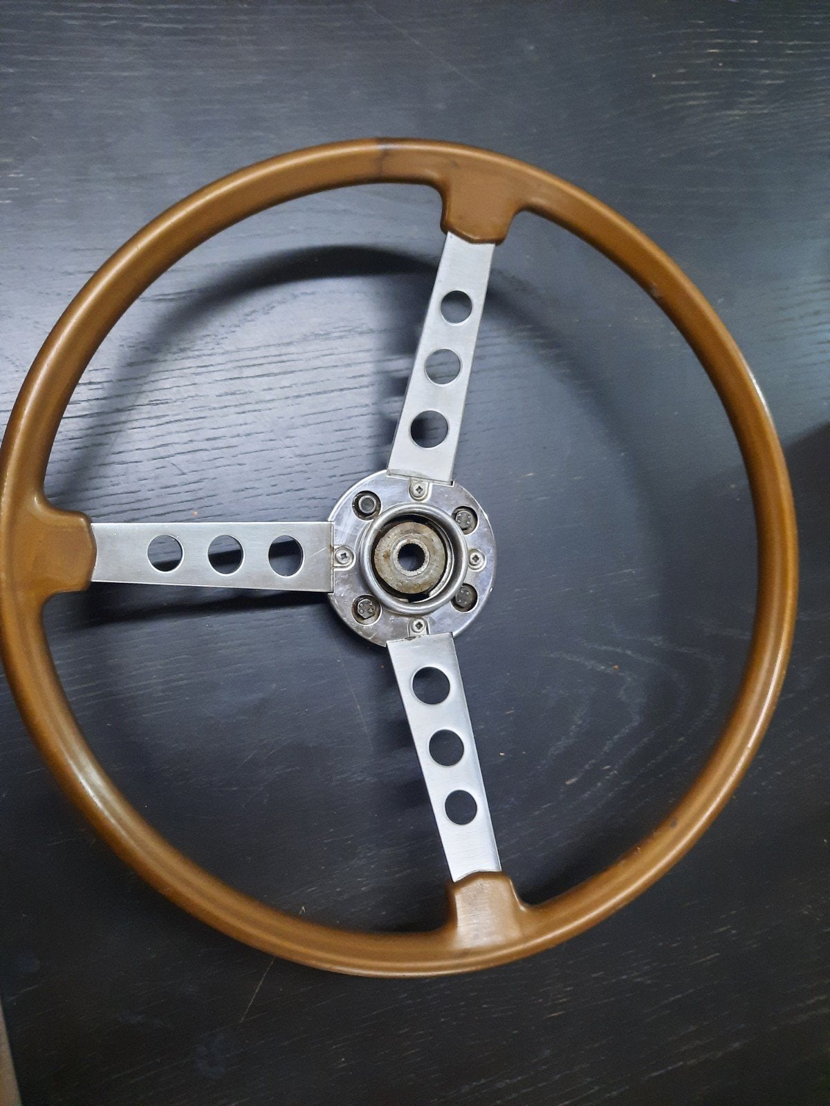 Klassiek houten sportstuur - 38 cm, Ophalen of Verzenden, Gebruikt, Universele onderdelen