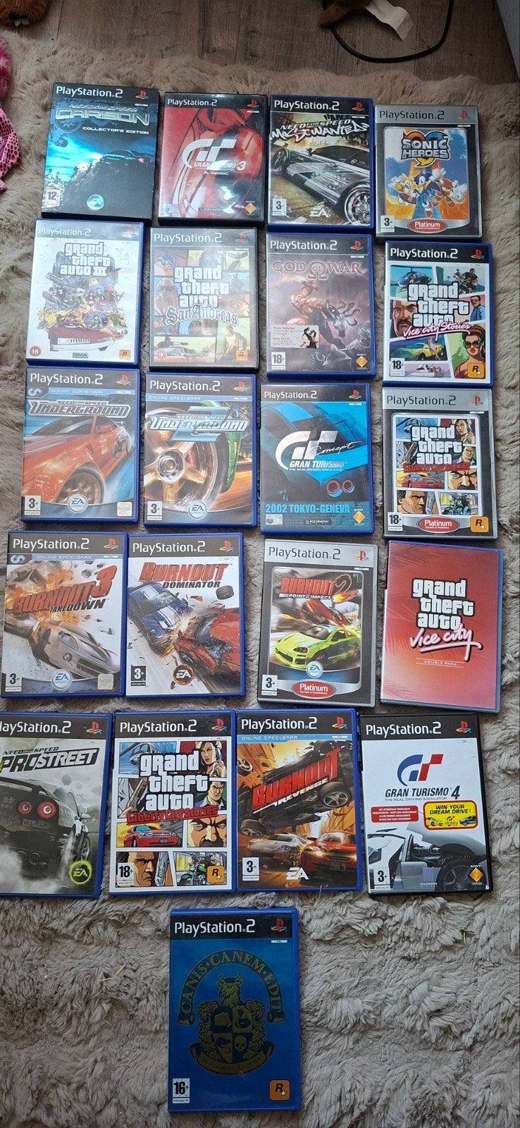 Grote collectie PlayStation 2 games (21 stuks), 1 speler, Ophalen of Verzenden, Racen en Vliegen, Vanaf 3 jaar