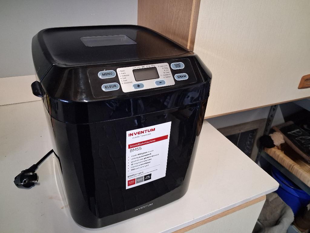 Inventum broodmachine, Witgoed en Apparatuur, Broodbakmachines, Gebruikt, Ophalen, Met timer, Kijkvenster