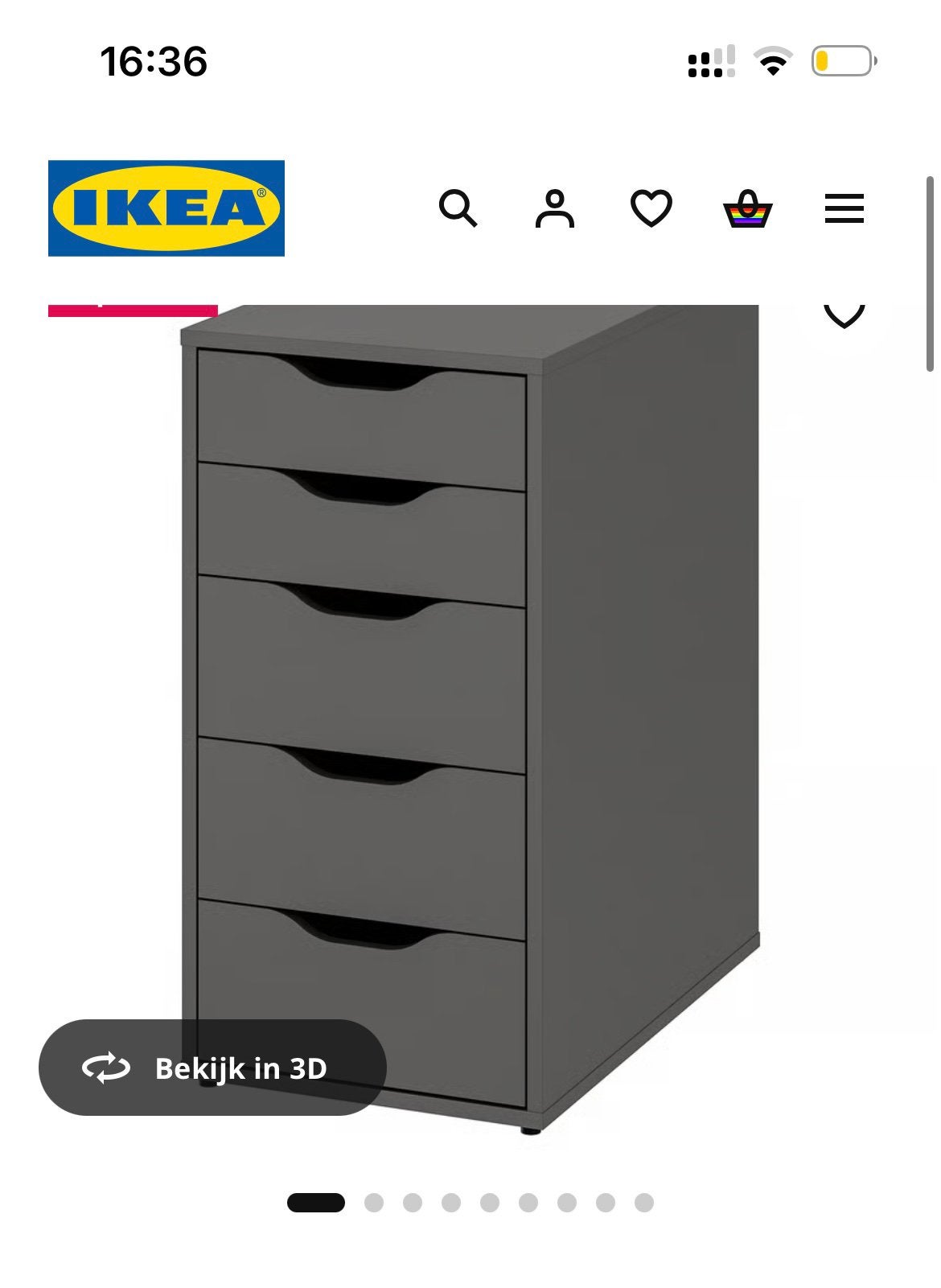 Ikea Alex kast, Ophalen, 5 laden of meer, 50 tot 100 cm, Zo goed als nieuw