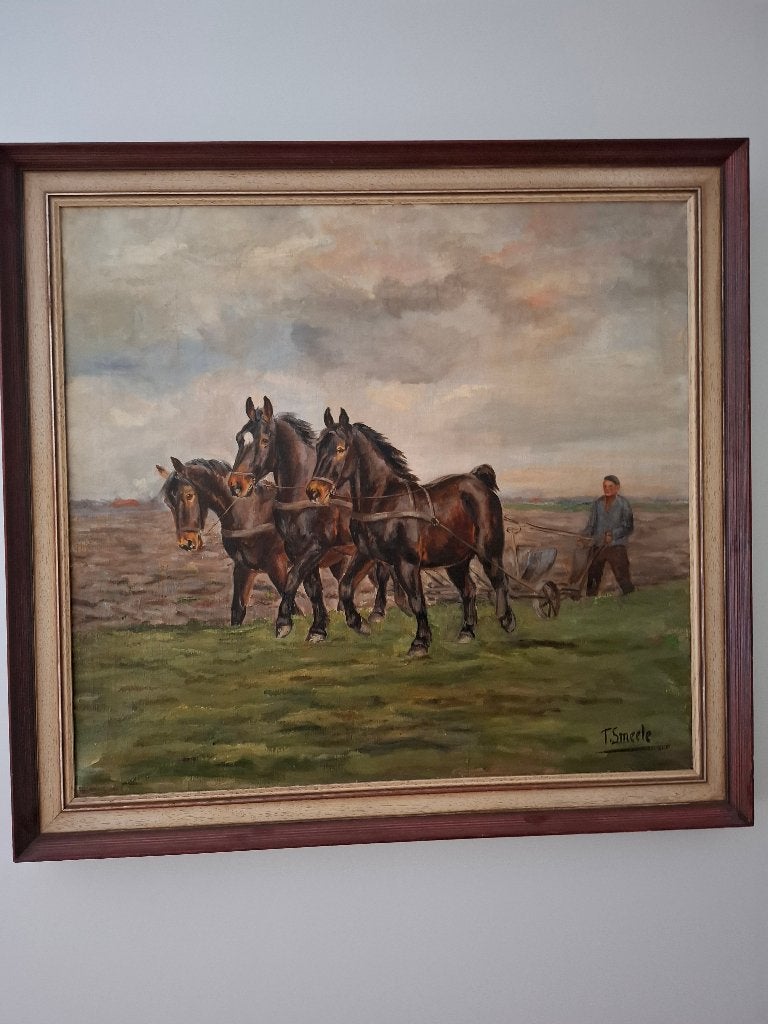 olieverf schilderij, Ophalen, Doek, Dieren, Olieverf