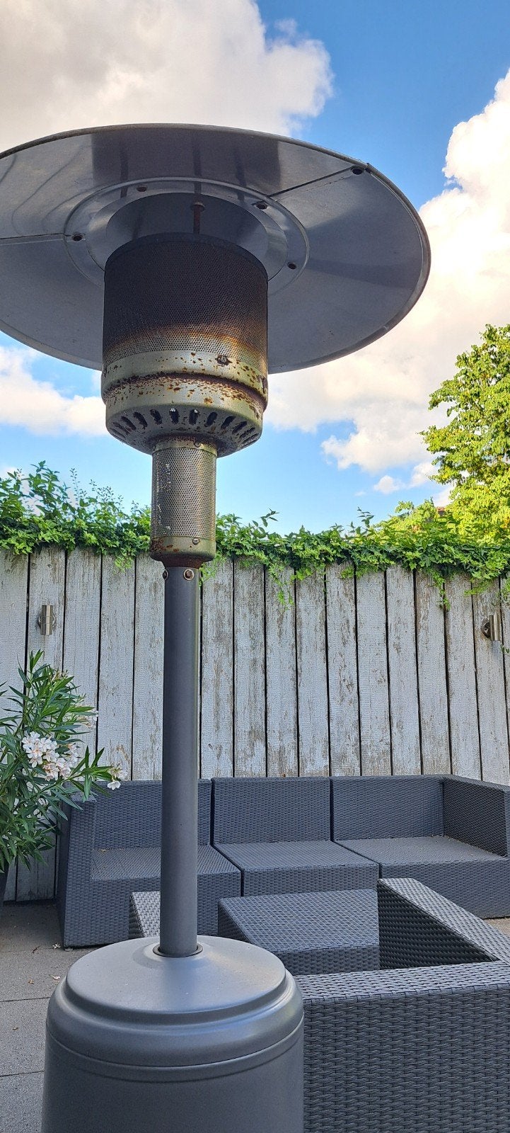 Terrasverwarmer op gas (excl. gasfles), Tuin en Terras, Terrasverwarmers, Ophalen, Gebruikt, Gas, Vloer