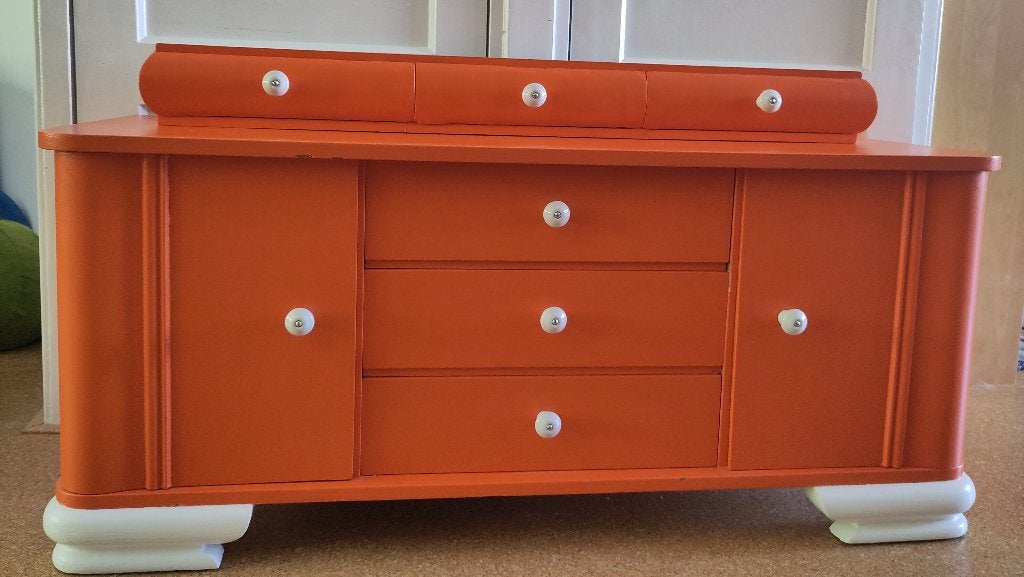 Vintage dressoir, Ophalen, Gebruikt, Overige houtsoorten, Met lade(s)