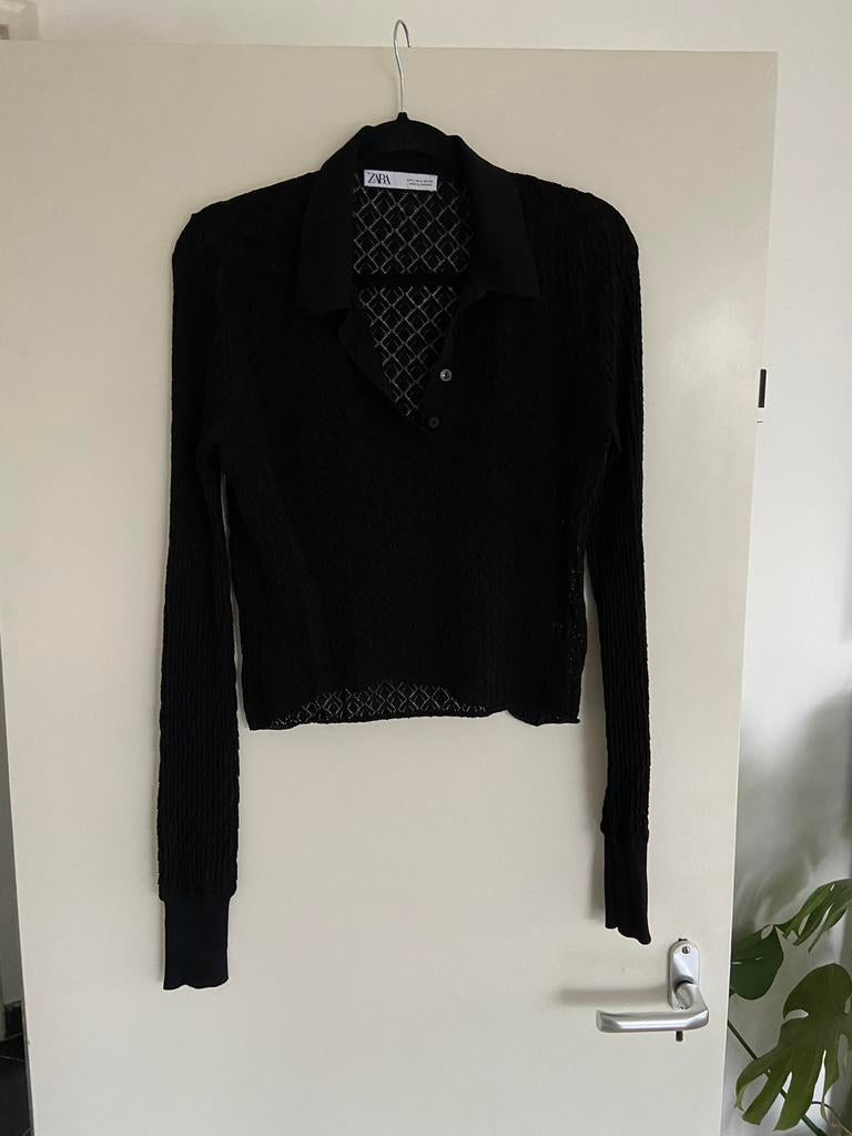 zara top kant, Kleding | Dames, Tops, Verzenden, Maat 42/44 (L), Lange mouw, Gedragen