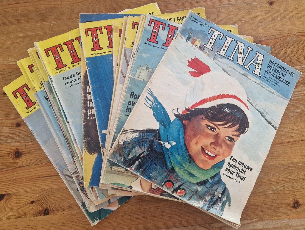 24 stuks tijdschrift Tina uit 1969, Ophalen, Gelezen, Damesbladen