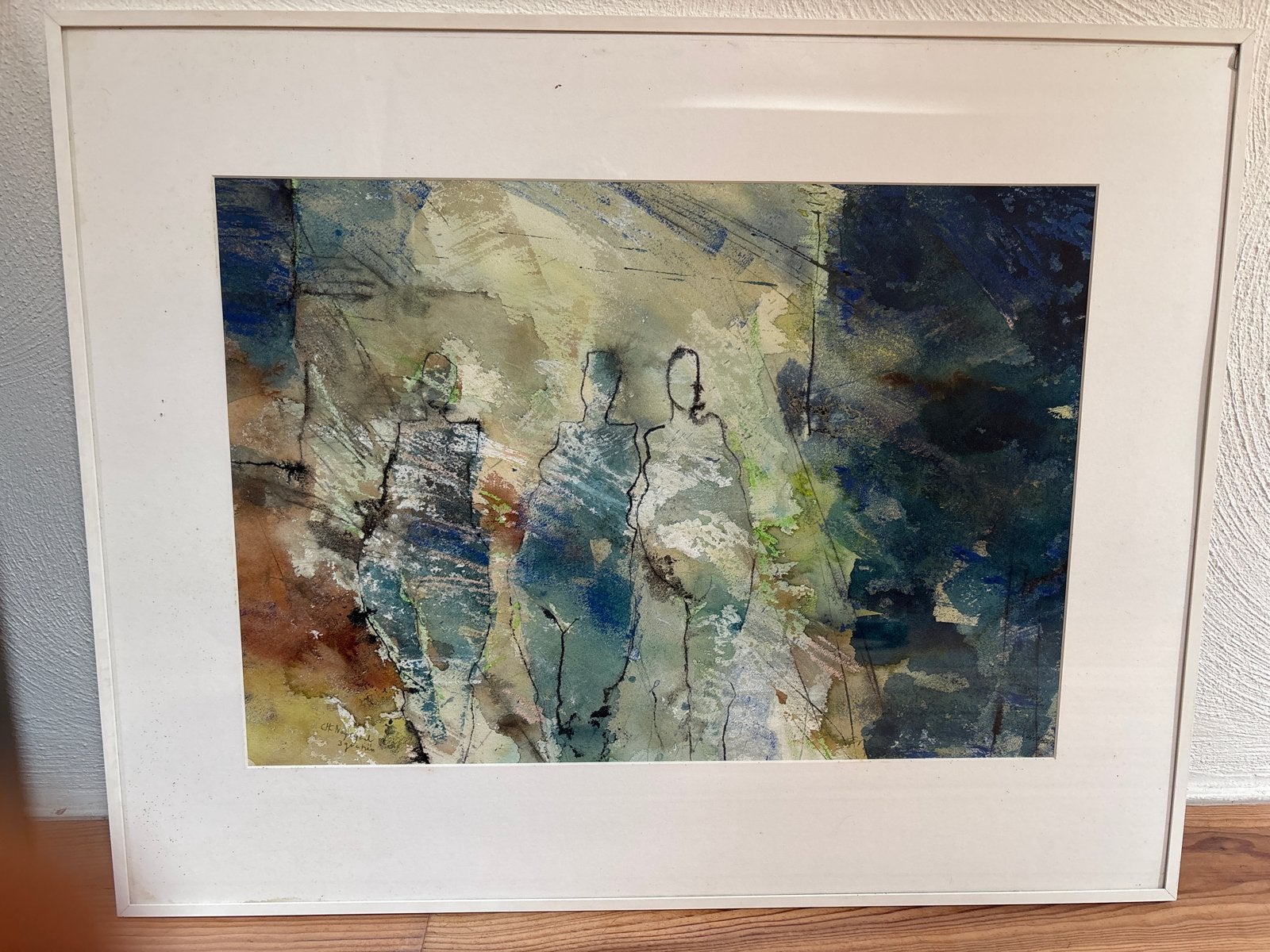 Aquarel '3 Gratiën' van C.M.C. Nagtegaal (Marjan Nagtegaal), Ophalen of Verzenden