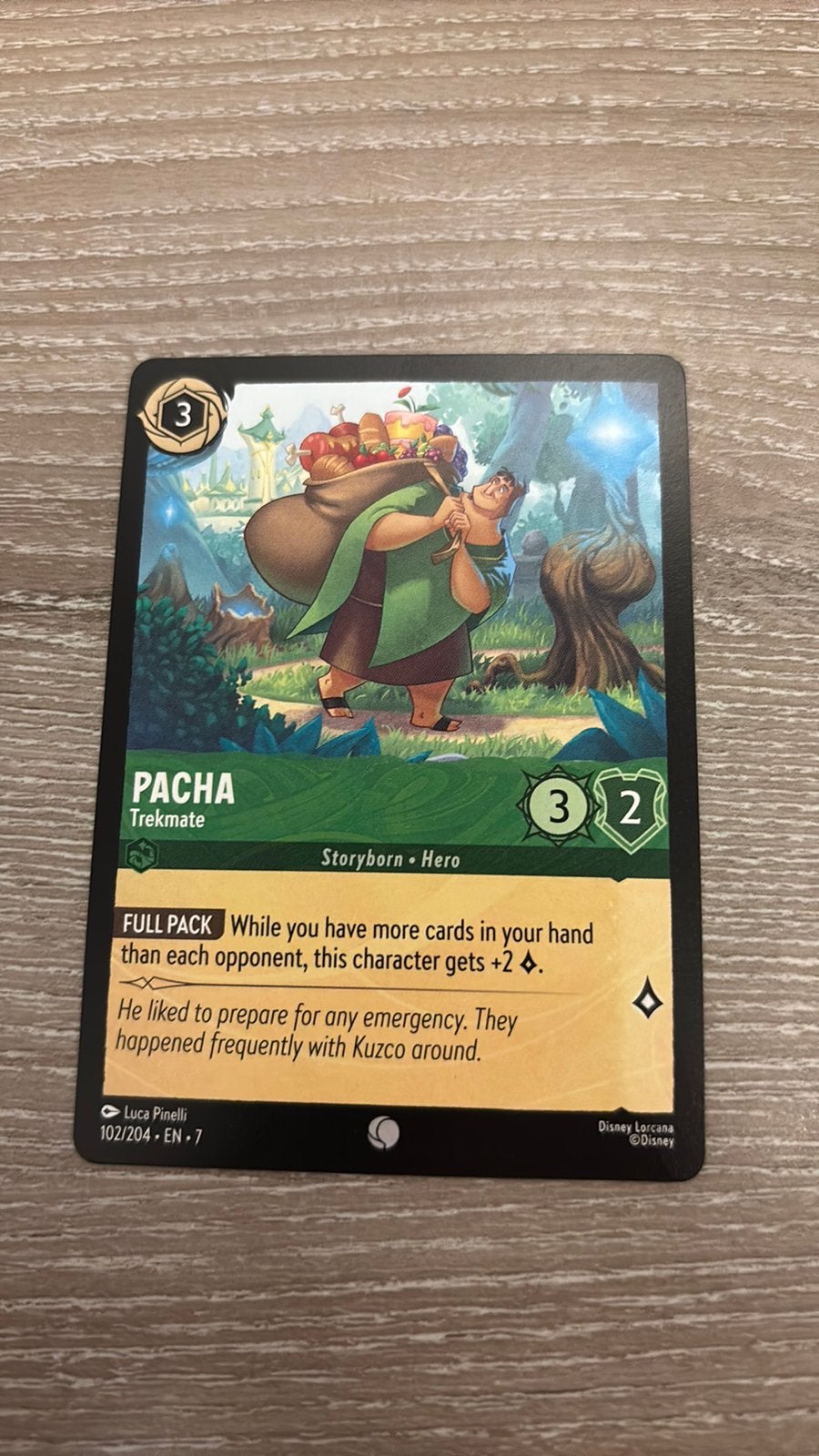 Disney Lorcana Pacha trekmate 102-204 7ARI nonfoil, Hobby en Vrije tijd, Ophalen of Verzenden, Zo goed als nieuw