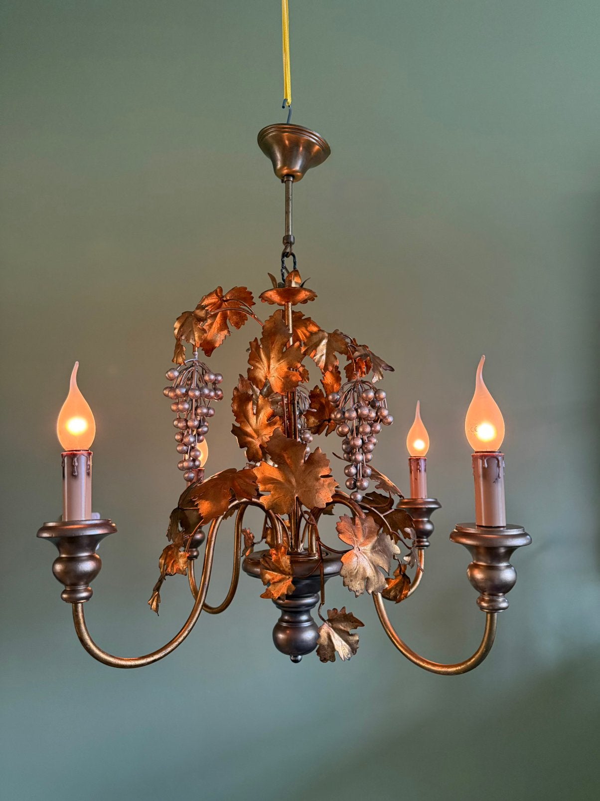 Hanglamp, kroonluchter, luster, Italiaans, vintage, jr 60/70, Huis en Inrichting, Ophalen of Verzenden, Zo goed als nieuw