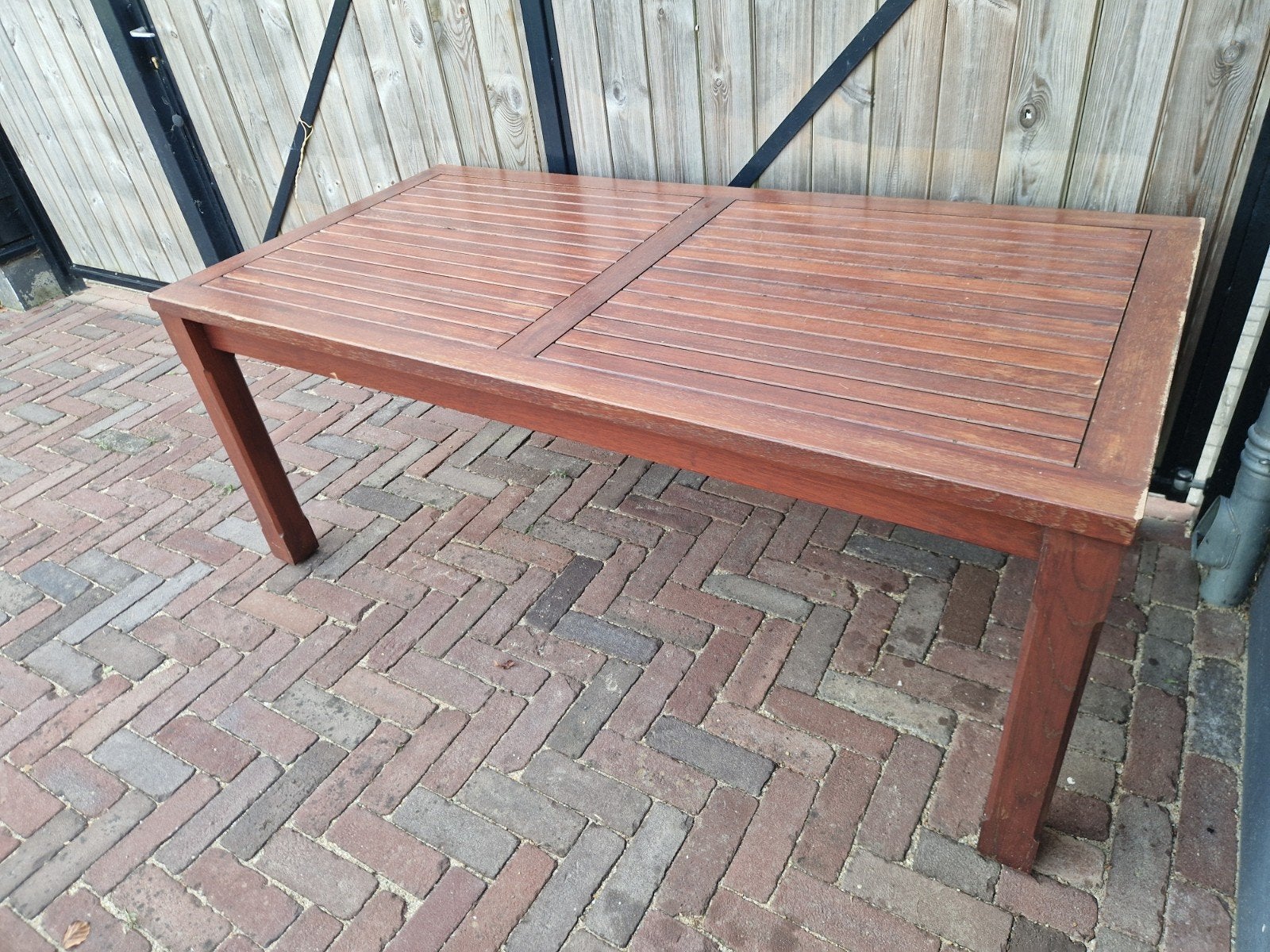 hardhouten tuintafel - 180x90 cm, Tuin en Terras, Ophalen, Gebruikt, Rechthoekig, Hout