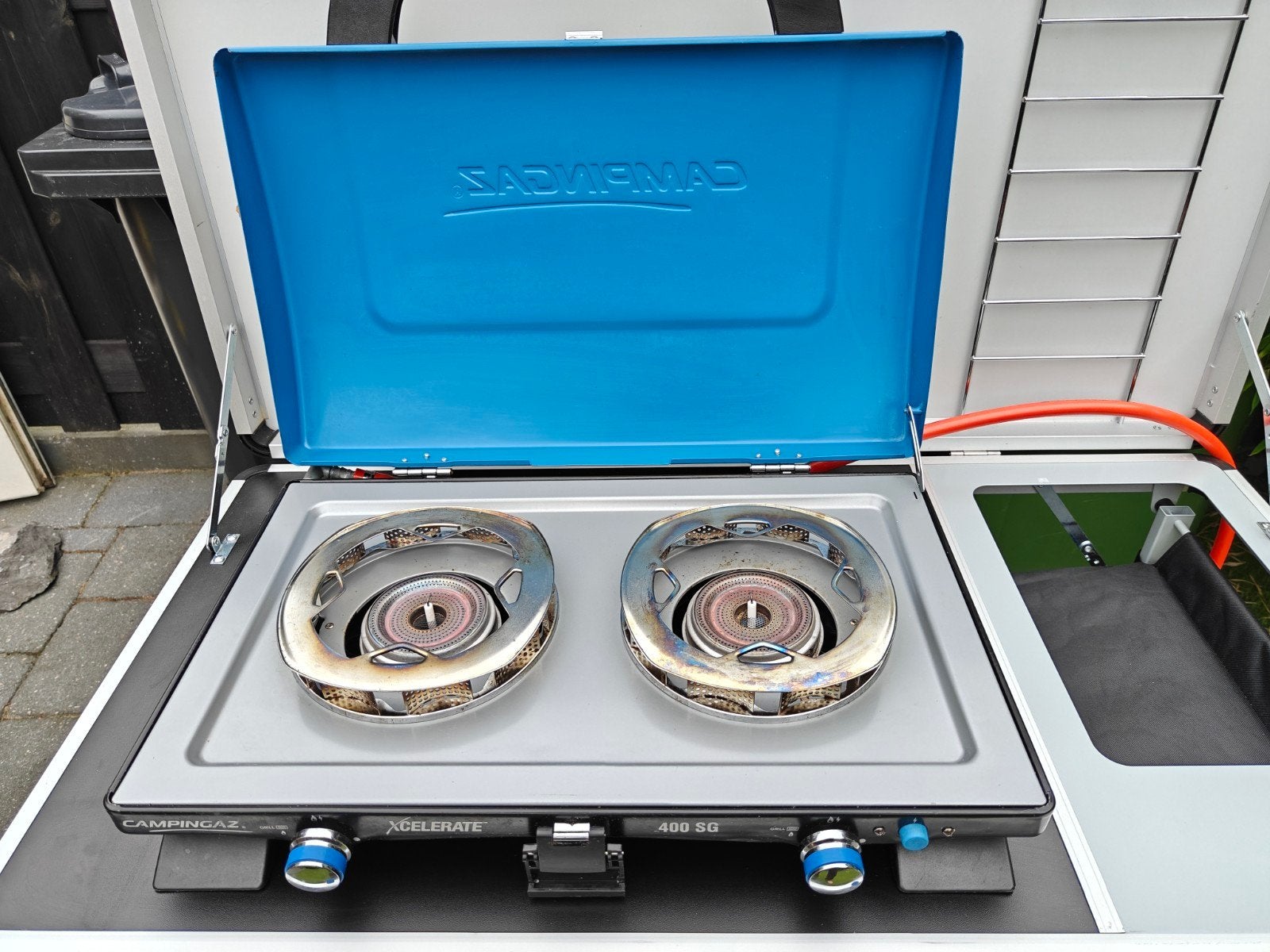 Campingaz Xcelerate 400 SG gasfornuis met grill, Ophalen of Verzenden, Gebruikt