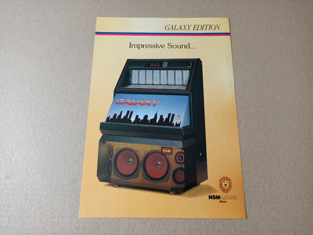 Flyer: NSM Galaxy/ CD (1989) jukebox, Verzamelen, Verzenden, Gebruikt, 1950 tot 1960, Seeburg