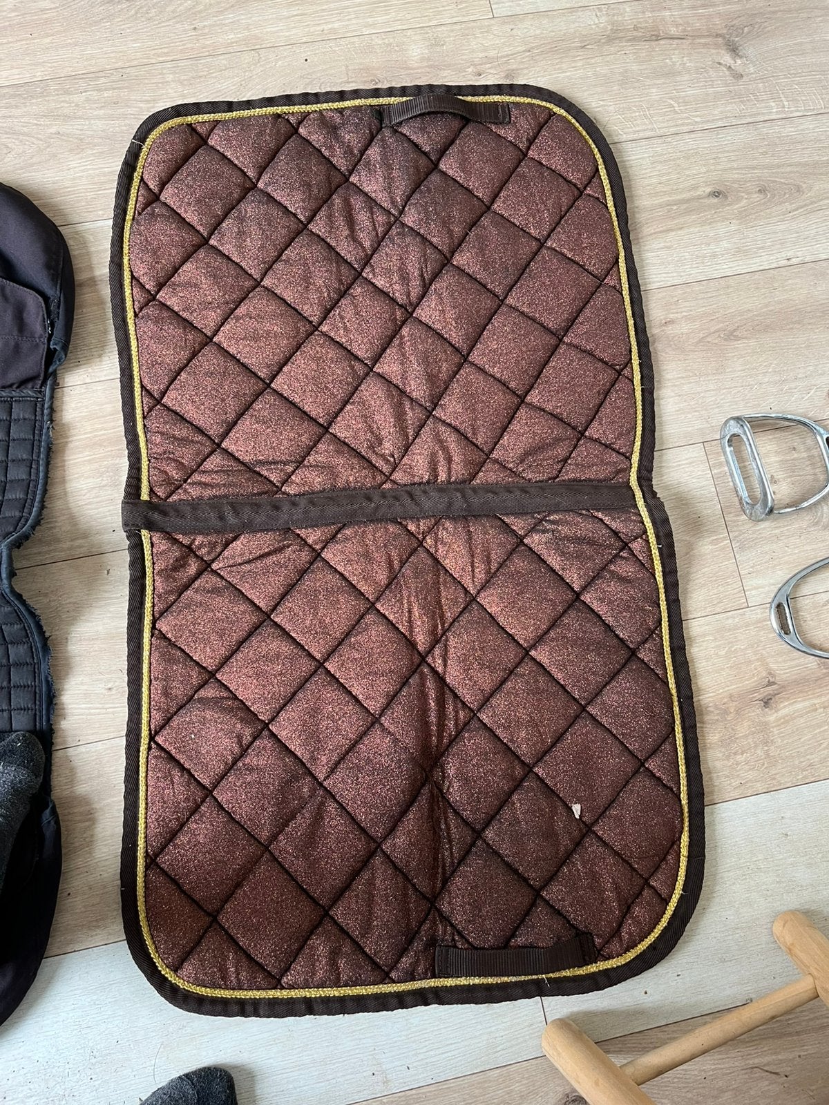 Paarden dekje full bruin glimmend, Full (L), Gebruikt, Dressuurdekje, Ophalen of Verzenden