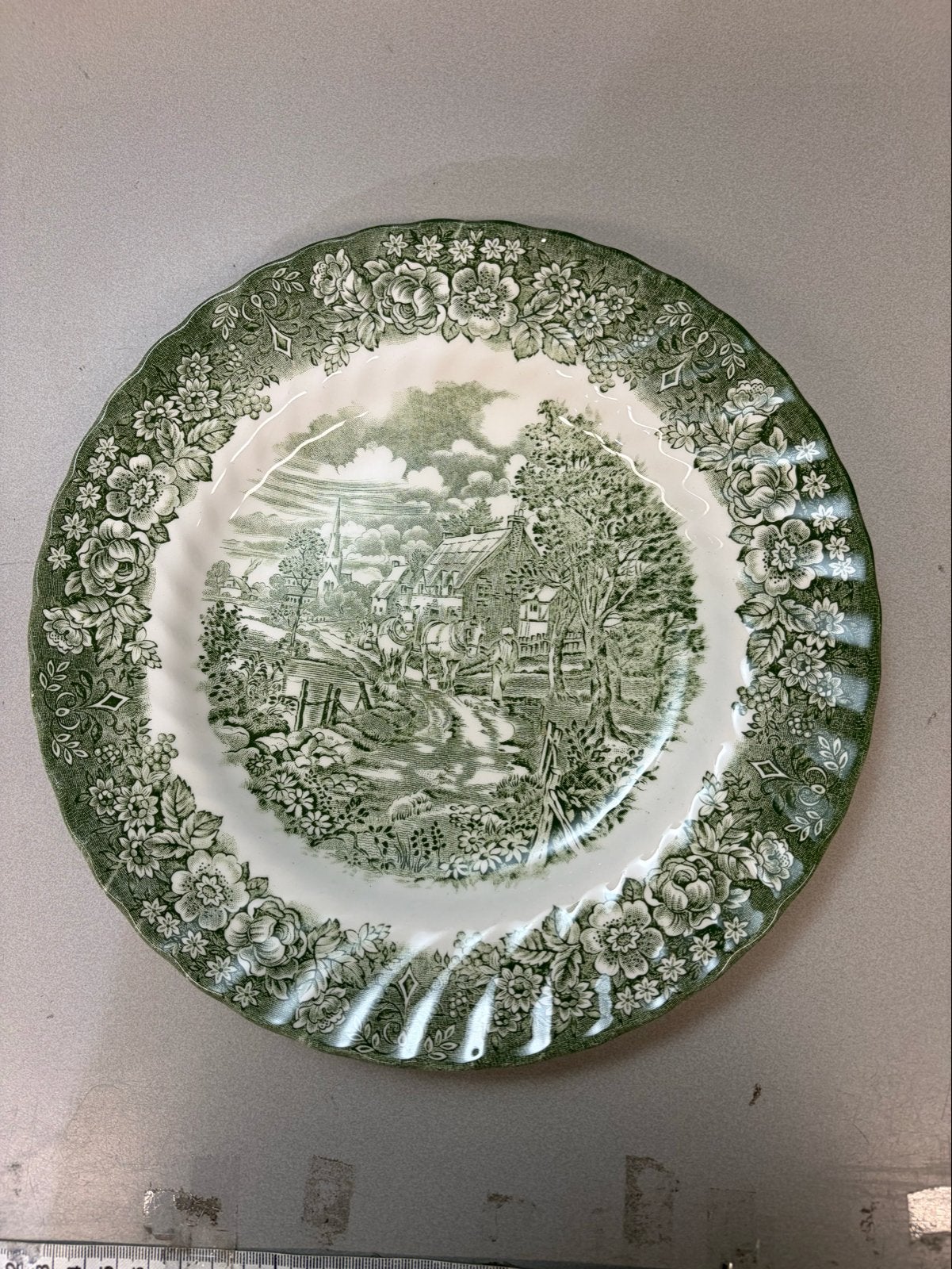 Vintage British Anchor "Memory Lane" bord - Groen, Ophalen of Verzenden
