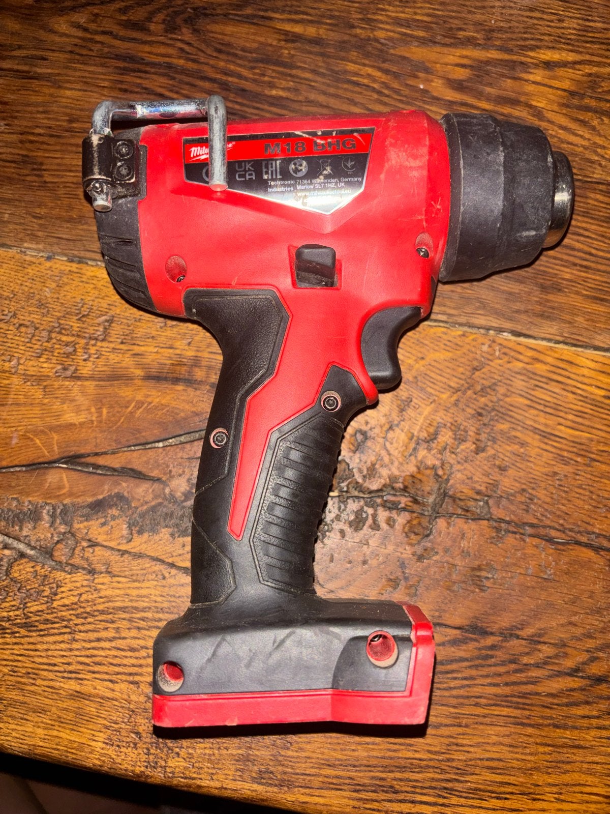 Milwaukee M18 BHG Accu Heteluchtpistool, Ophalen of Verzenden, Gebruikt, Overige typen, Milwaukee