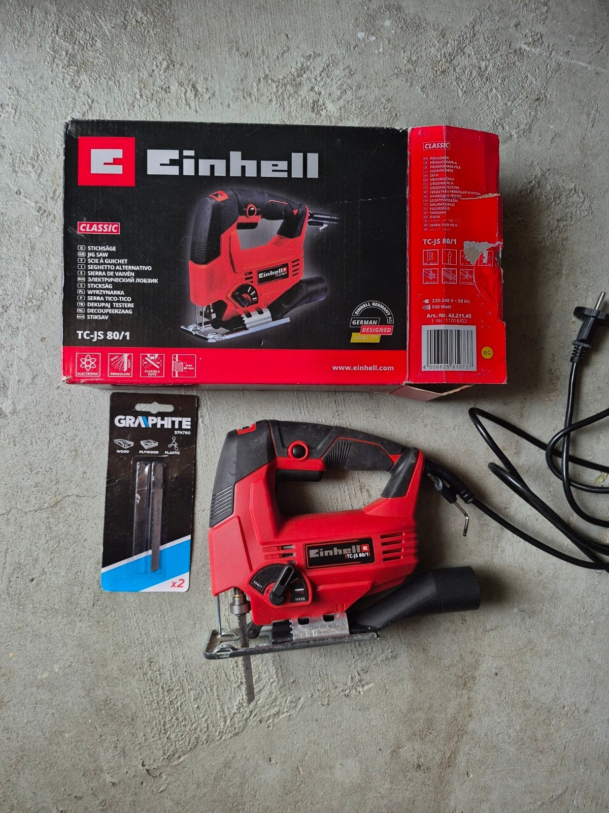 Einhell TC-JS 80/1 Decoupeerzaag, Decoupeerzaag, Ophalen of Verzenden, Zo goed als nieuw, 30 tot 70 mm