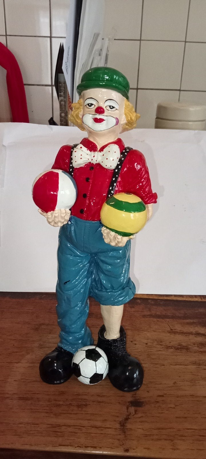 Grote Clown beeldje 28 cm, Ophalen of Verzenden, Nieuw, Overige typen