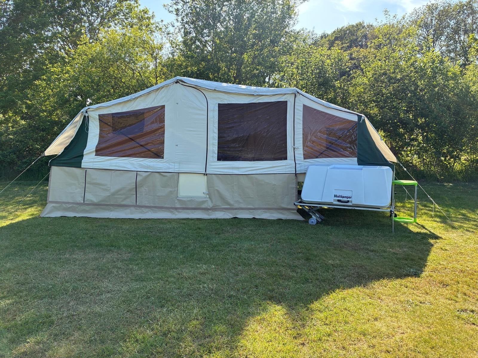 Holtkamper Amazon vouwwagen broer van de Flyer, Caravans en Kamperen, Vouwwagens, Ophalen, Beige, Aanwezig, Meer dan 6