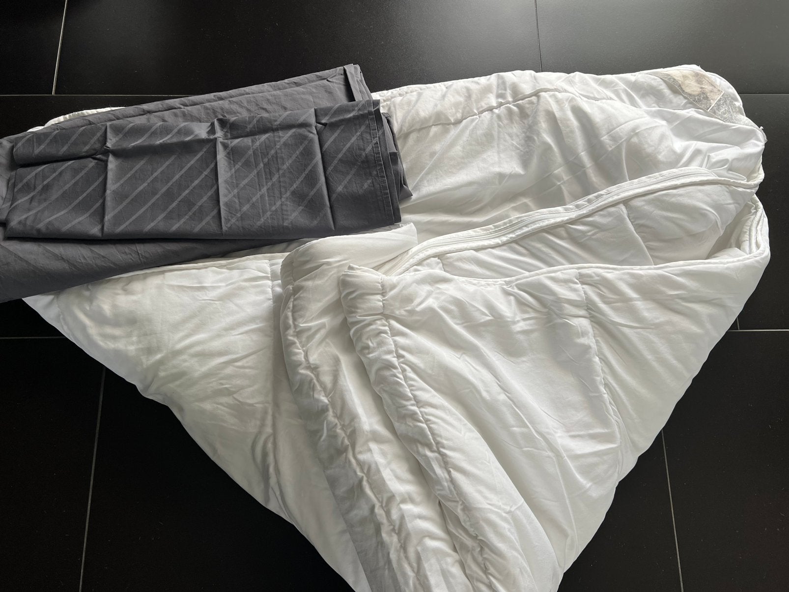 Ten cate 1-persoons dekbed met overtrek, Eenpersoons, Wit, Ophalen of Verzenden, Overige merken