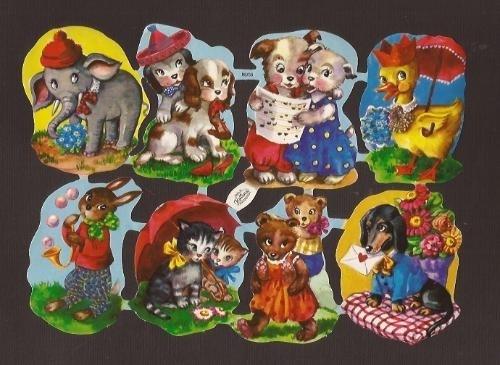 Kruger 98/55 Speelse dieren poezieplaatjes, Verzenden