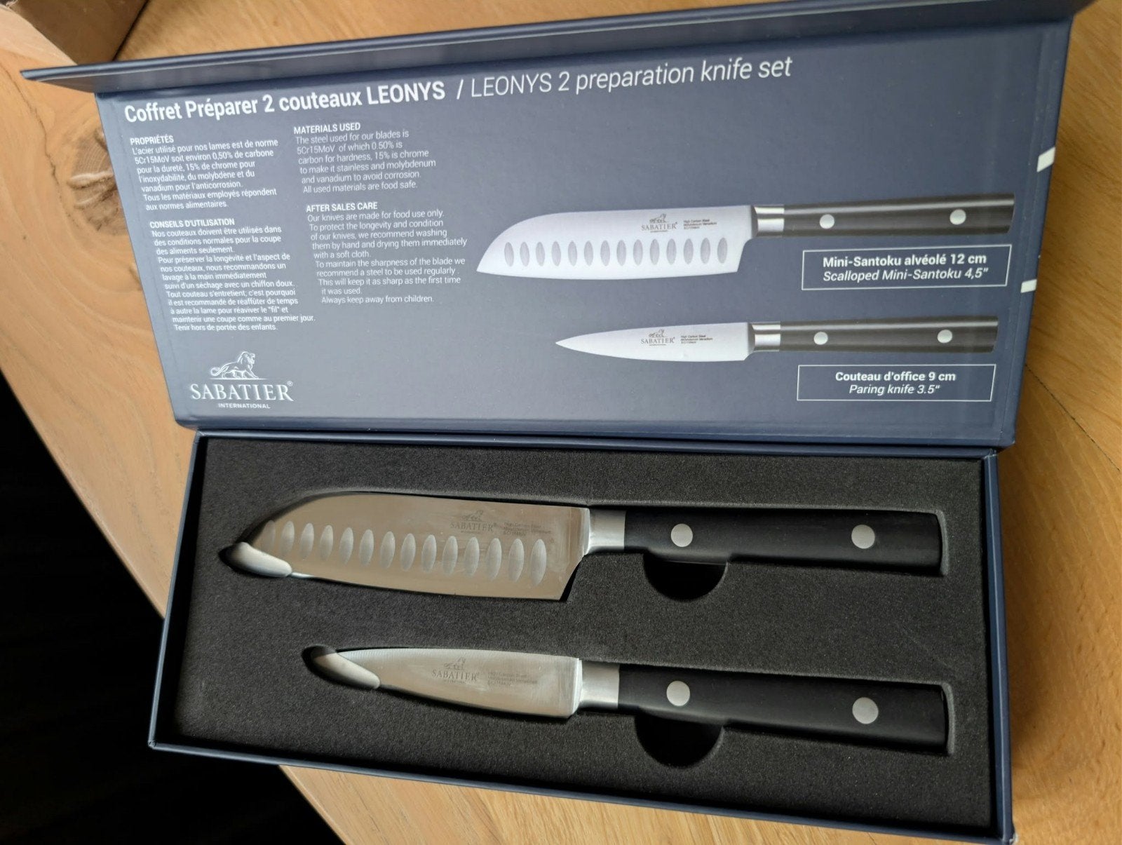 Sabatier Koksmessenset 2-delig - Nieuw in doos, Nieuw, Ophalen of Verzenden, Zwart, Metaal