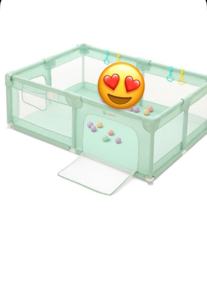 Grote XL grondbox / babybox met gaas (mintgroen), Ophalen of Verzenden, Zo goed als nieuw
