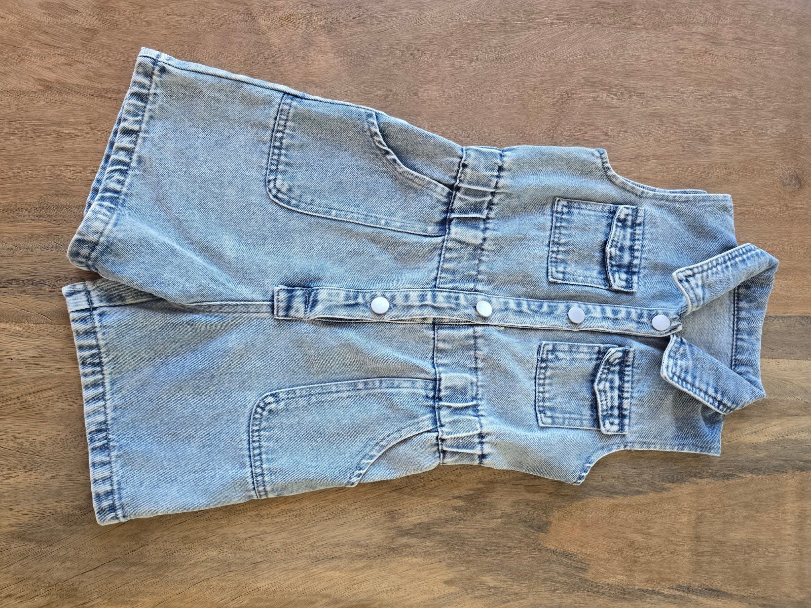 Shein denim jumpsuit maat 98 / 104, Ophalen of Verzenden, Zo goed als nieuw, Shein, Meisje