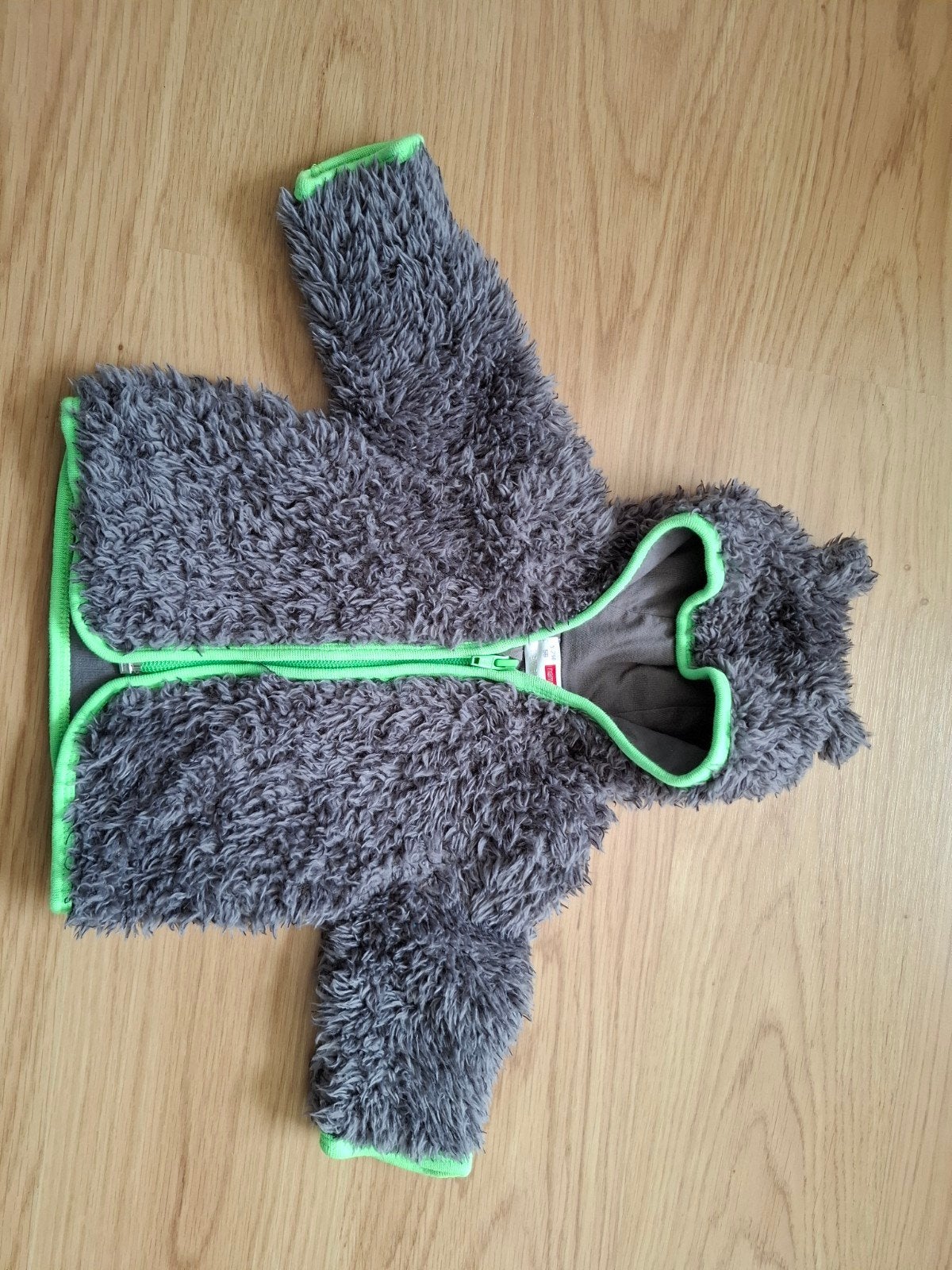 Zachte teddy jas met capuchon en oortjes - Name It, Jongetje of Meisje, Ophalen of Verzenden, Zo goed als nieuw, Jasje