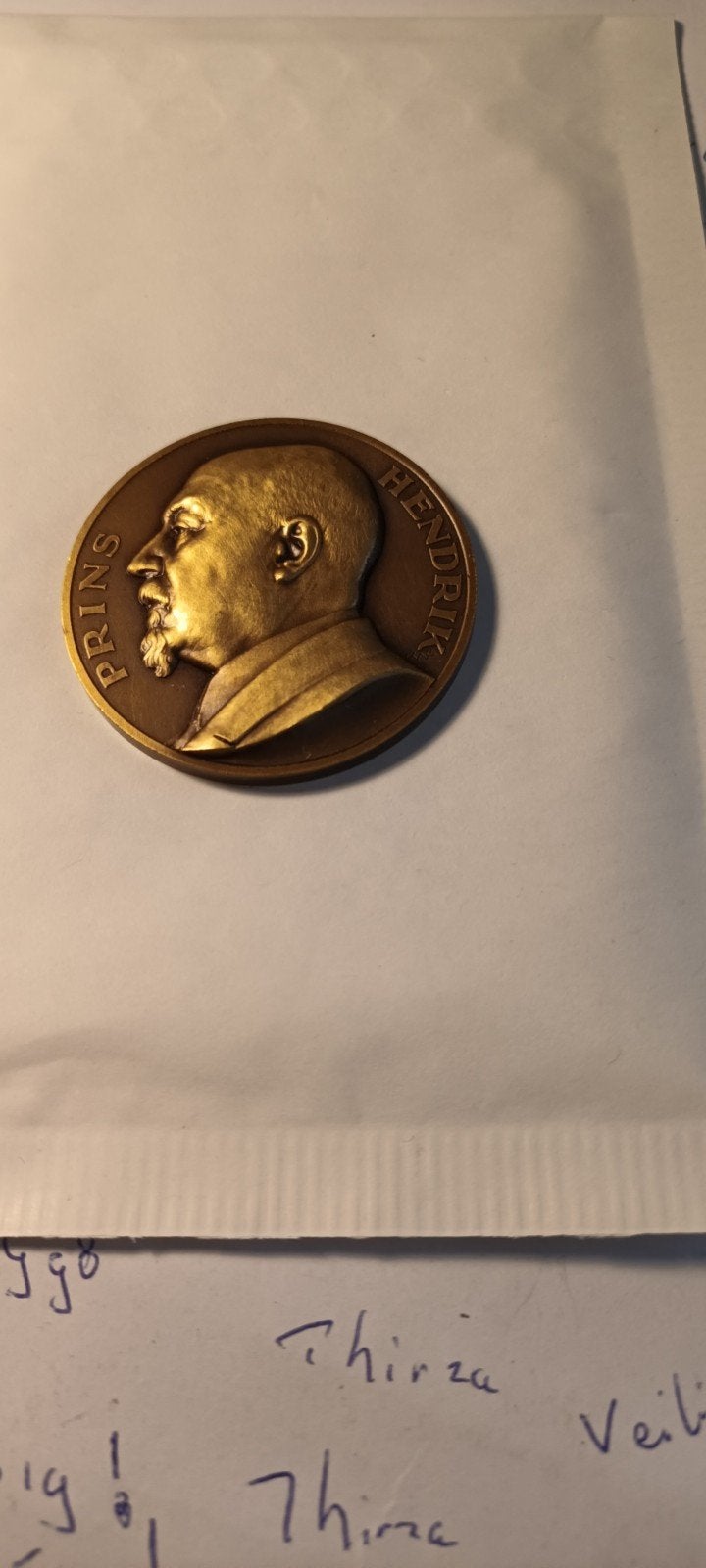 Bronzen Penning Prins Hendrik 1876-1934, Postzegels en Munten, Penningen en Medailles, Ophalen of Verzenden