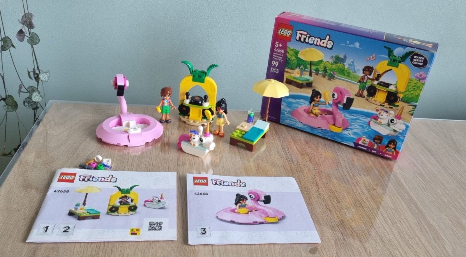 LEGO Friends 42658 - Unicorn Flamingo Pool Party, Lego, Friends, Ophalen of Verzenden, Zo goed als nieuw