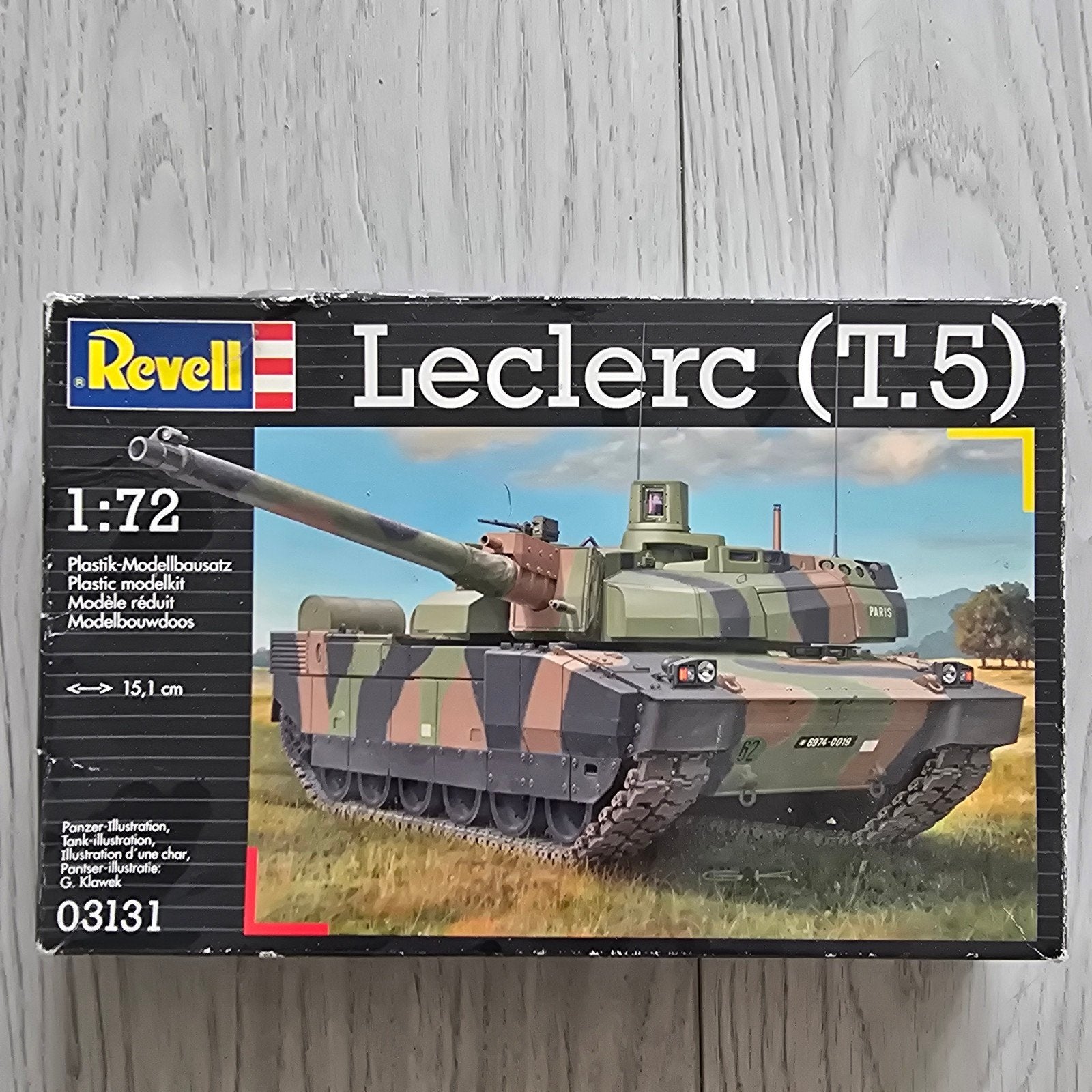 revell leclerc (t-5) 1:72, Hobby en Vrije tijd, Revell, Ophalen of Verzenden, Zo goed als nieuw, Tank