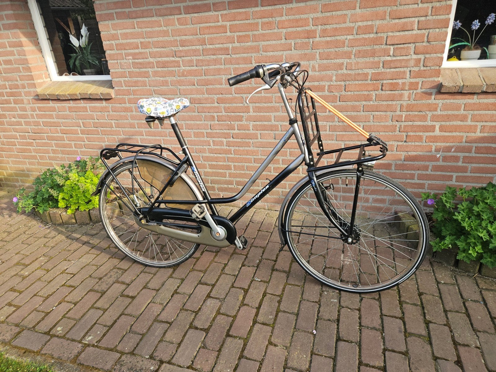 Simplex damesfiets bagage rek trommel remmen 3 versnellingen, Ophalen, Gebruikt, Versnellingen