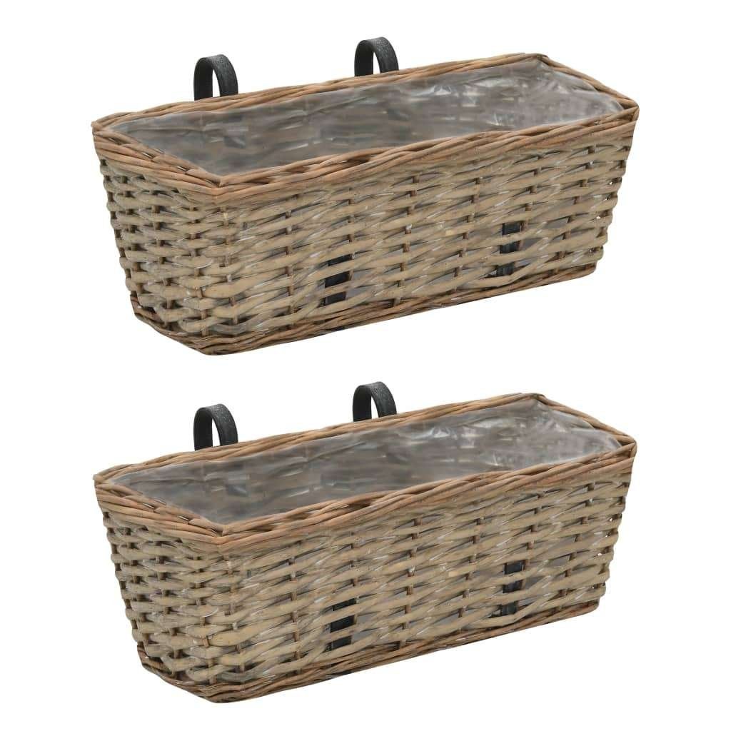2 st Bloembak balkon plantenbak 40 cm bruin GRATIS BEZORGD!, Tuin en Terras, Bloembakken en Plantenbakken, Kunststof, Minder dan 30 cm