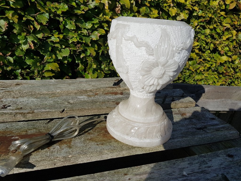 vintage jaren 50 massief marmeren urnlamp, Antiek en Kunst, Ophalen of Verzenden