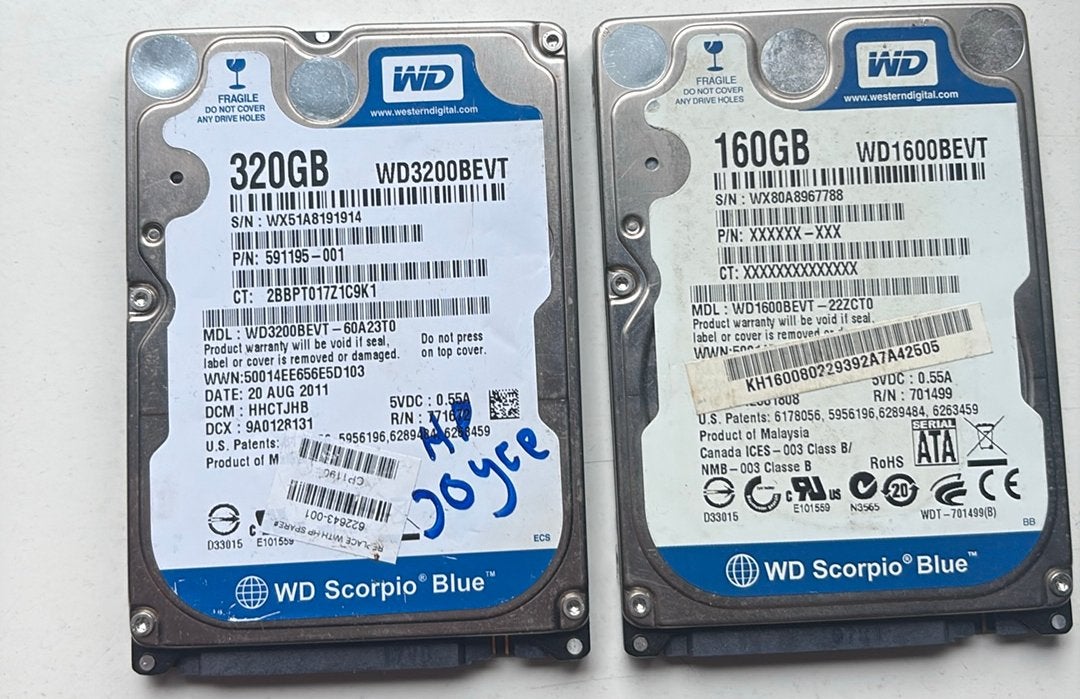 2x harde schijf, Ophalen, Zo goed als nieuw, Desktop, USB
