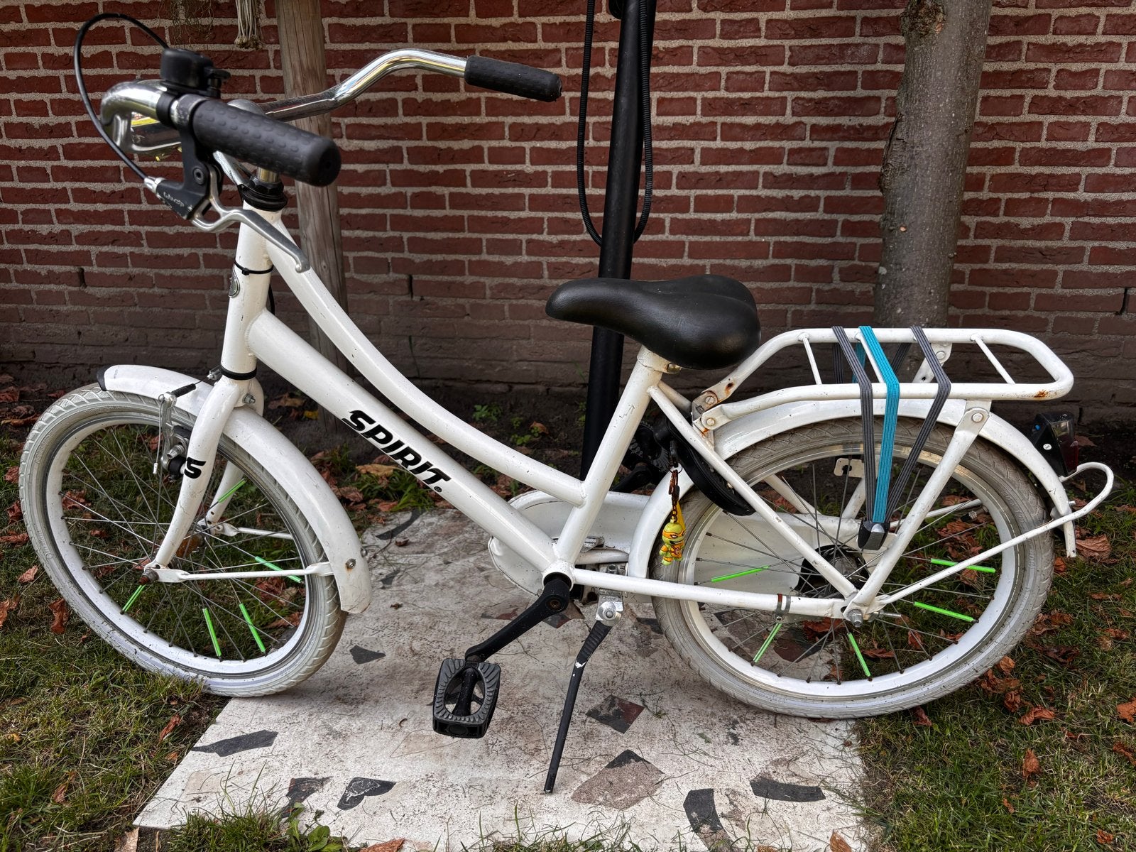 Spirit Kinderfiets - Wit - 20 inch, Fietsen en Brommers, Fietsen | Kinderfietsjes, Ophalen, Gebruikt, Terugtraprem, 16 tot 20 inch