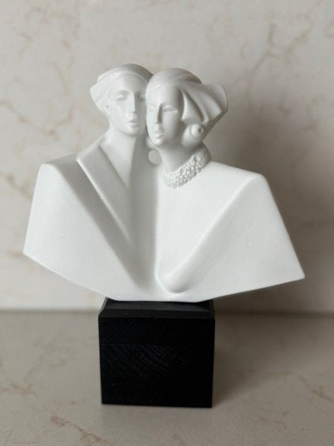 Schwarzburger Werkstätten - Liebespaar (U5001) - 19.4 cm, Overige onderwerpen, Art deco, Buste, Ophalen of Verzenden