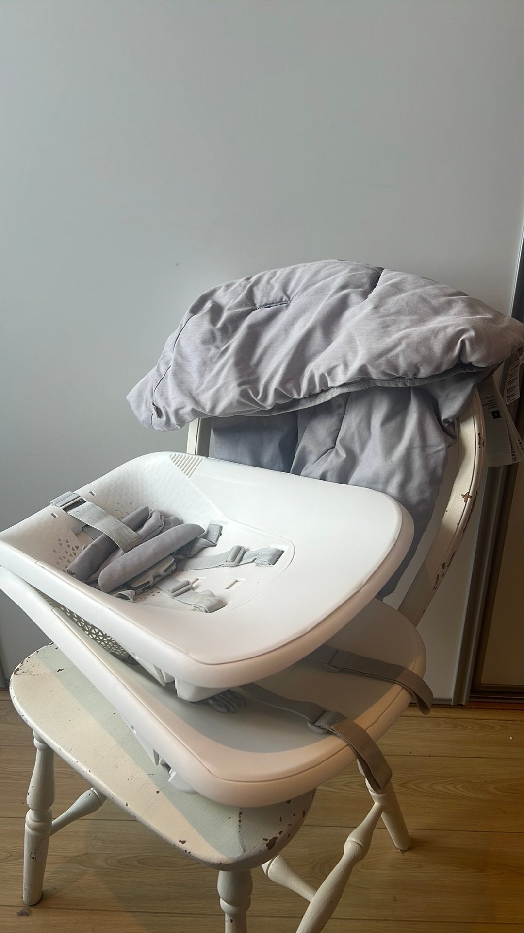 Twee Stokke baby Tripp Trapp Newborn set antraciet, Ophalen, Gebruikt, Overige typen, Gordel(s)
