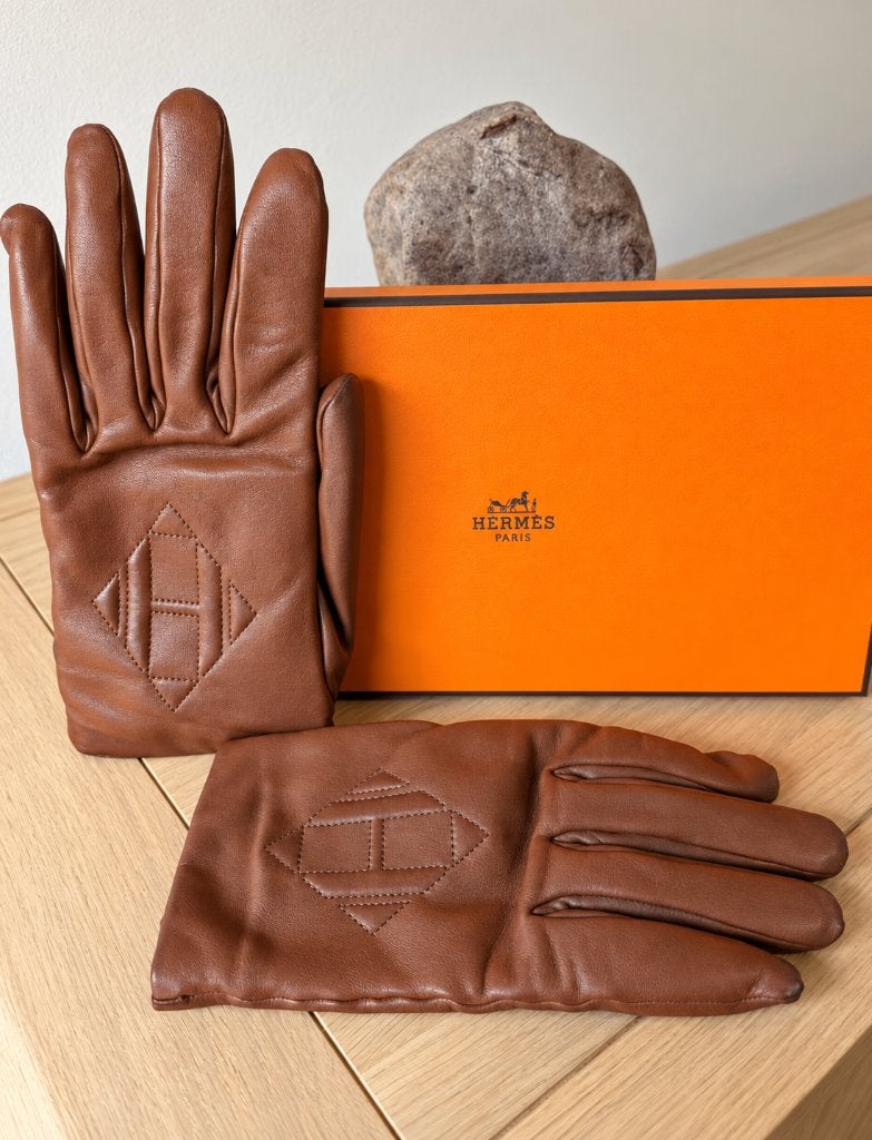 LAATSTE KANS! Hermès Prisme leren handschoenen /Maat 7.5, Kleding | Dames, Ophalen of Verzenden, Zo goed als nieuw, Maat 38/40 (M)