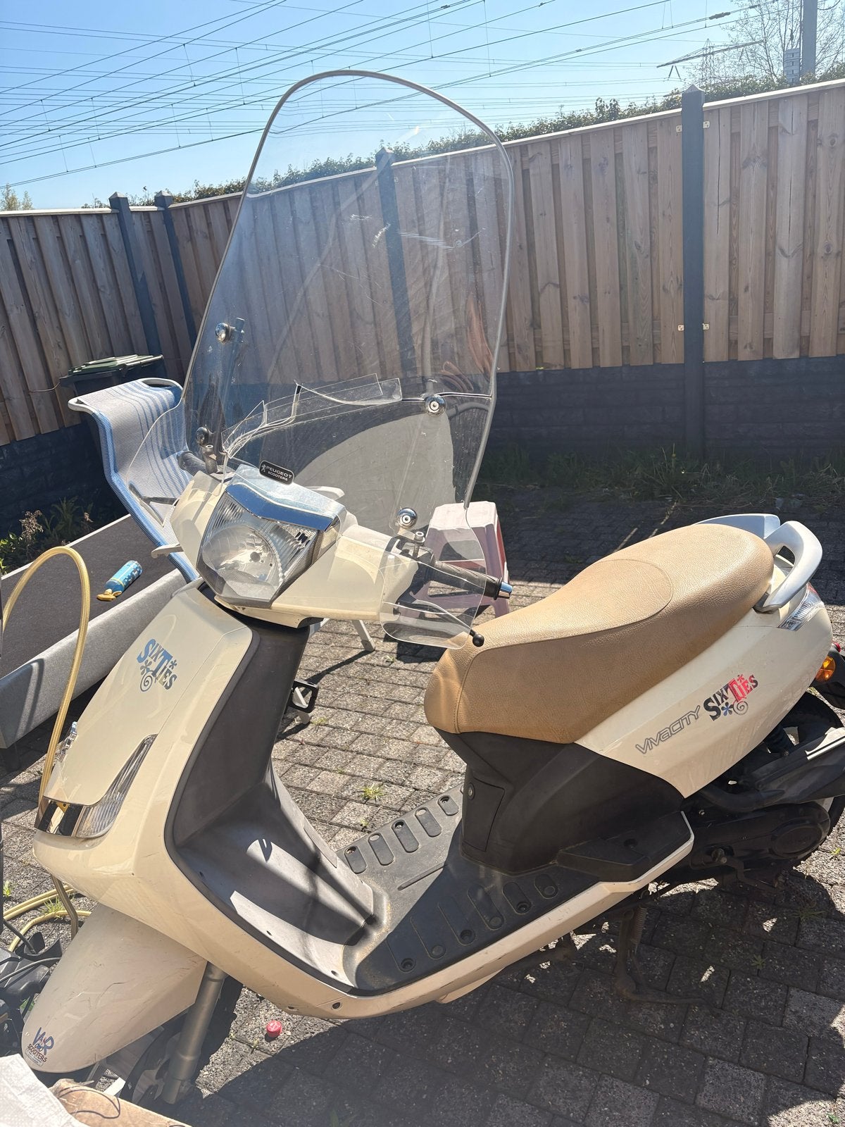 Peugeot Vivacity Sixties Scooter - Beige, Ophalen, Gebruikt, Overige modellen, Maximaal 45 km/u